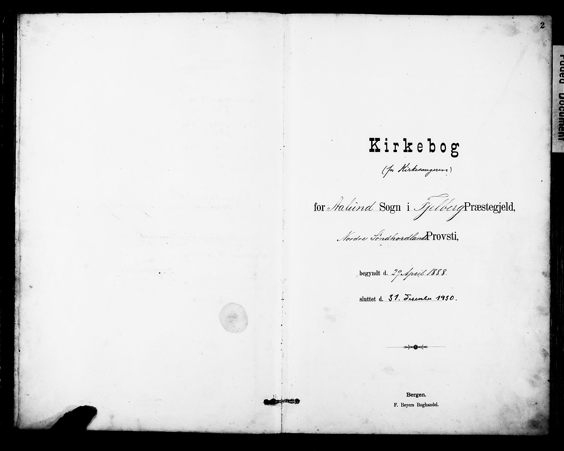 Ølen Sokneprestembete, AV/SAB-A-79201/H/Hab: Parish register (copy) no. A 4, 1888-1930, p. 2