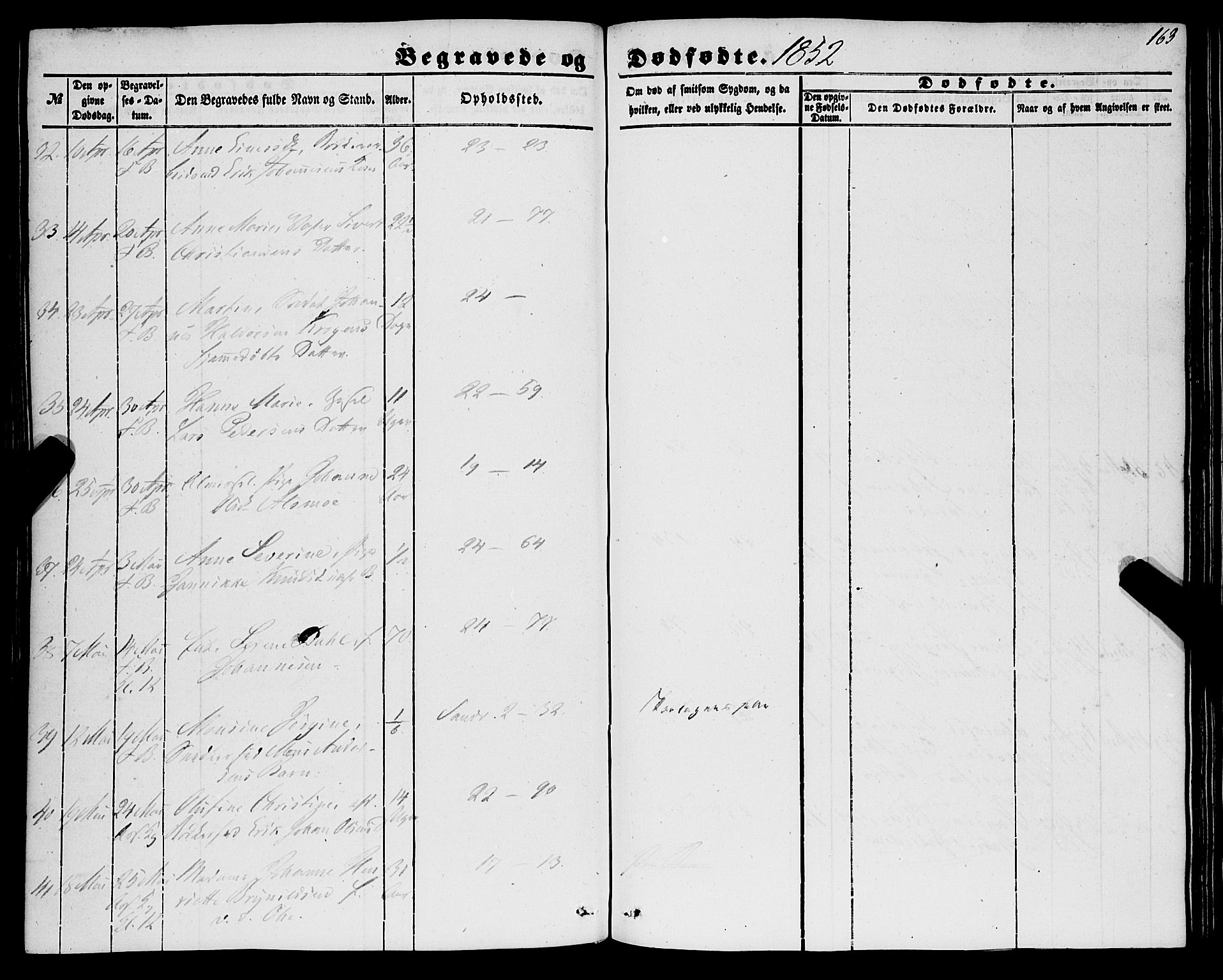 Korskirken sokneprestembete, AV/SAB-A-76101/H/Haa: Parish register (official) no. E 2, 1848-1862, p. 163