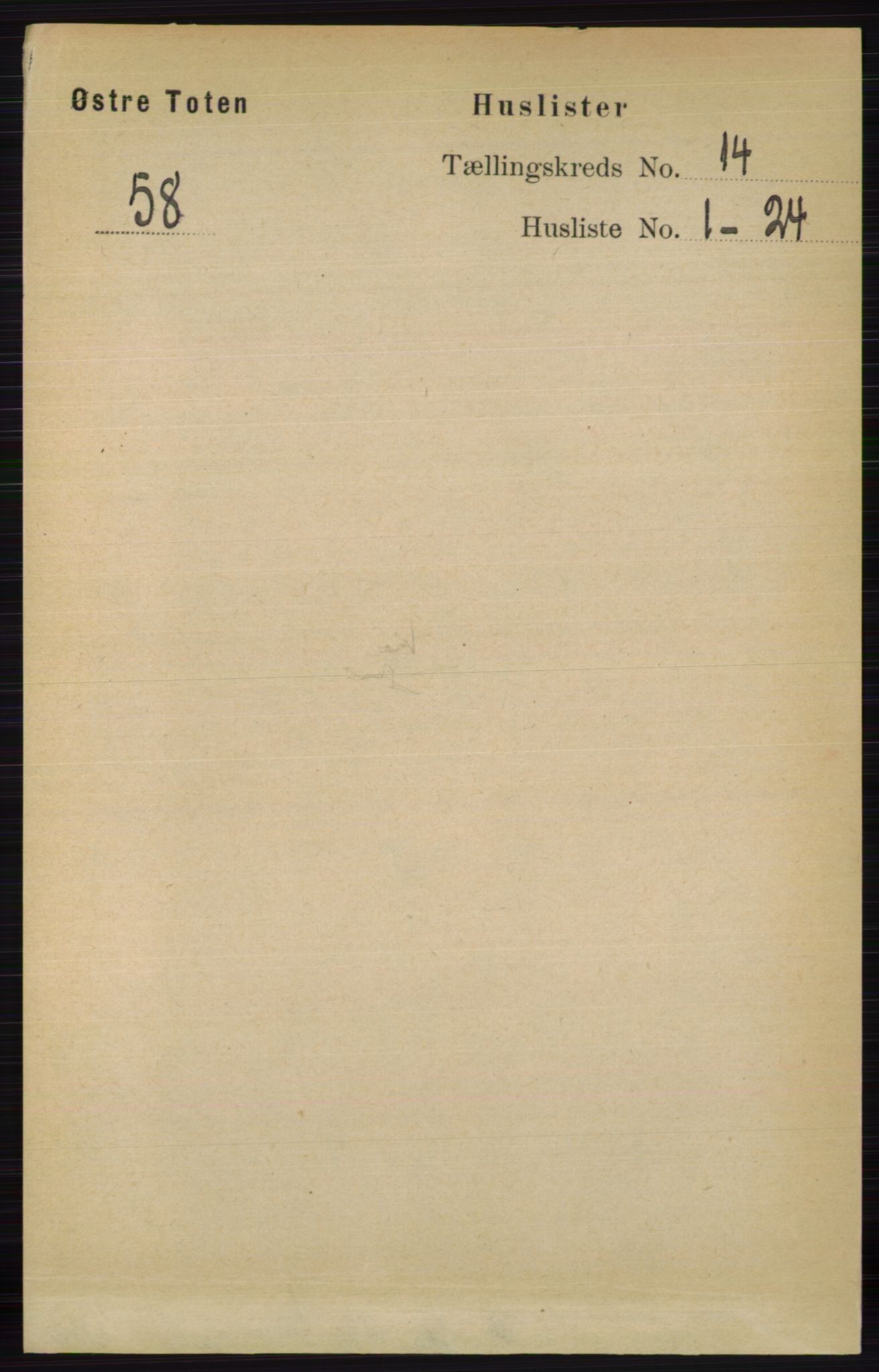 RA, 1891 census for 0528 Østre Toten, 1891, p. 9037