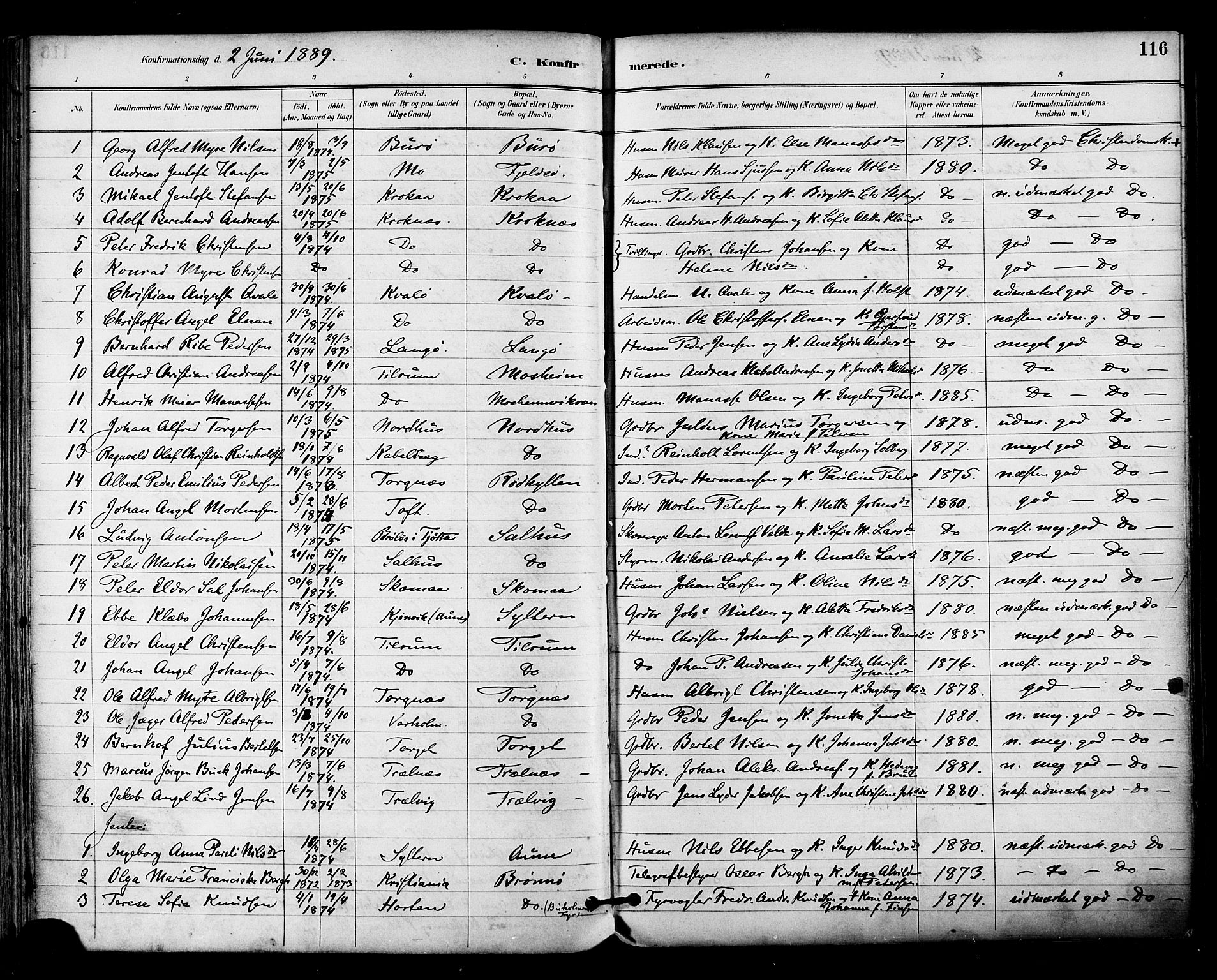 Ministerialprotokoller, klokkerbøker og fødselsregistre - Nordland, SAT/A-1459/813/L0200: Parish register (official) no. 813A10, 1886-1900, p. 116