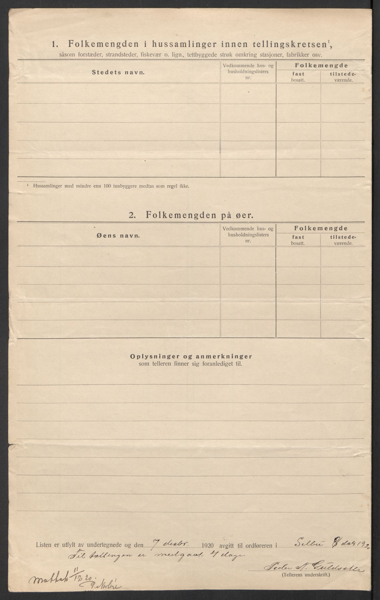 SAT, 1920 census for Selbu, 1920, p. 64