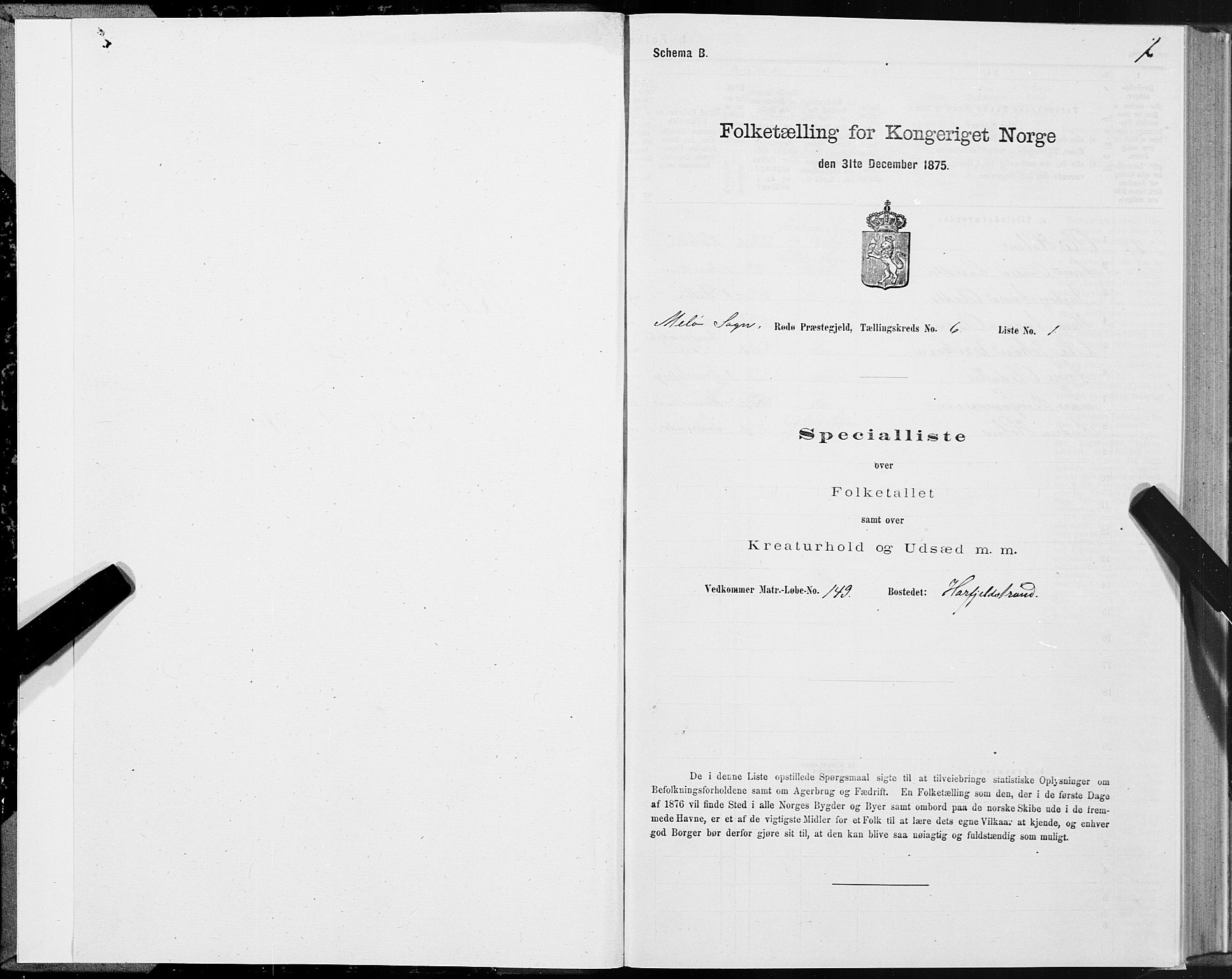 SAT, 1875 census for 1836P Rødøy, 1875, p. 3001