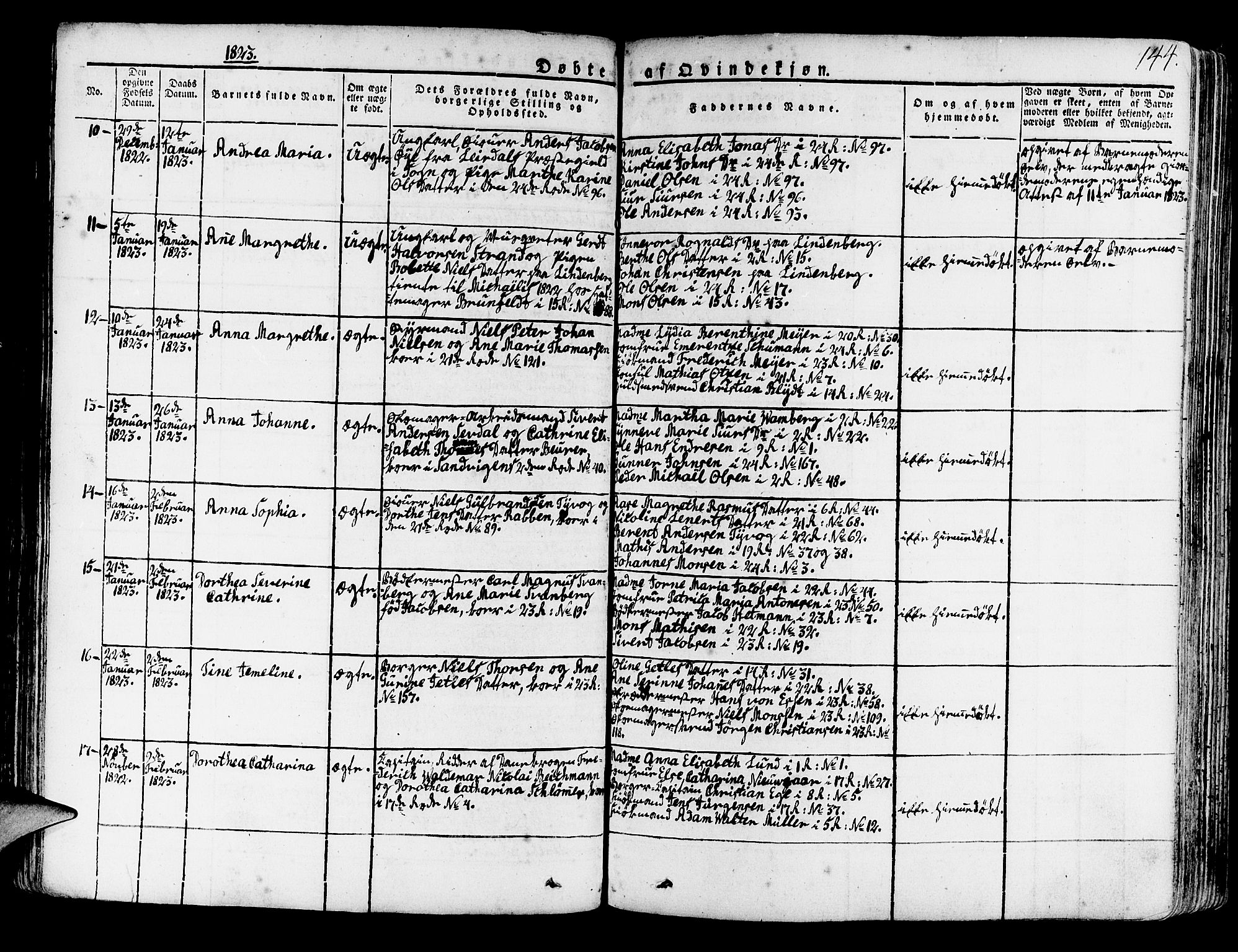 Korskirken sokneprestembete, AV/SAB-A-76101/H/Haa/L0014: Parish register (official) no. A 14, 1823-1835, p. 144