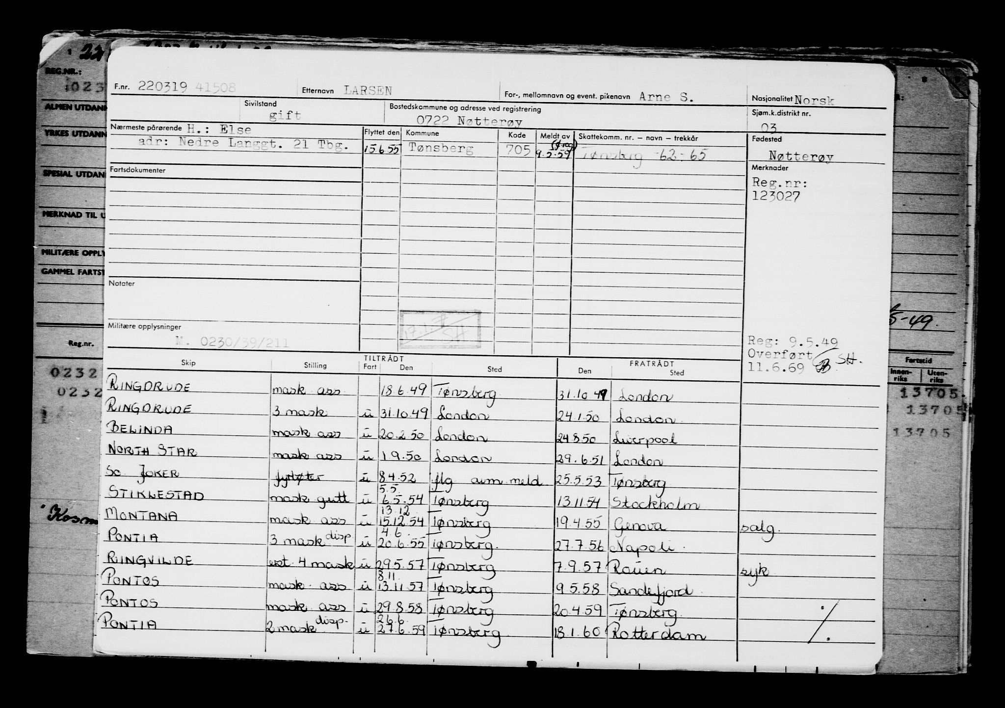 Direktoratet for sjømenn, AV/RA-S-3545/G/Gb/L0167: Hovedkort, 1919, p. 267