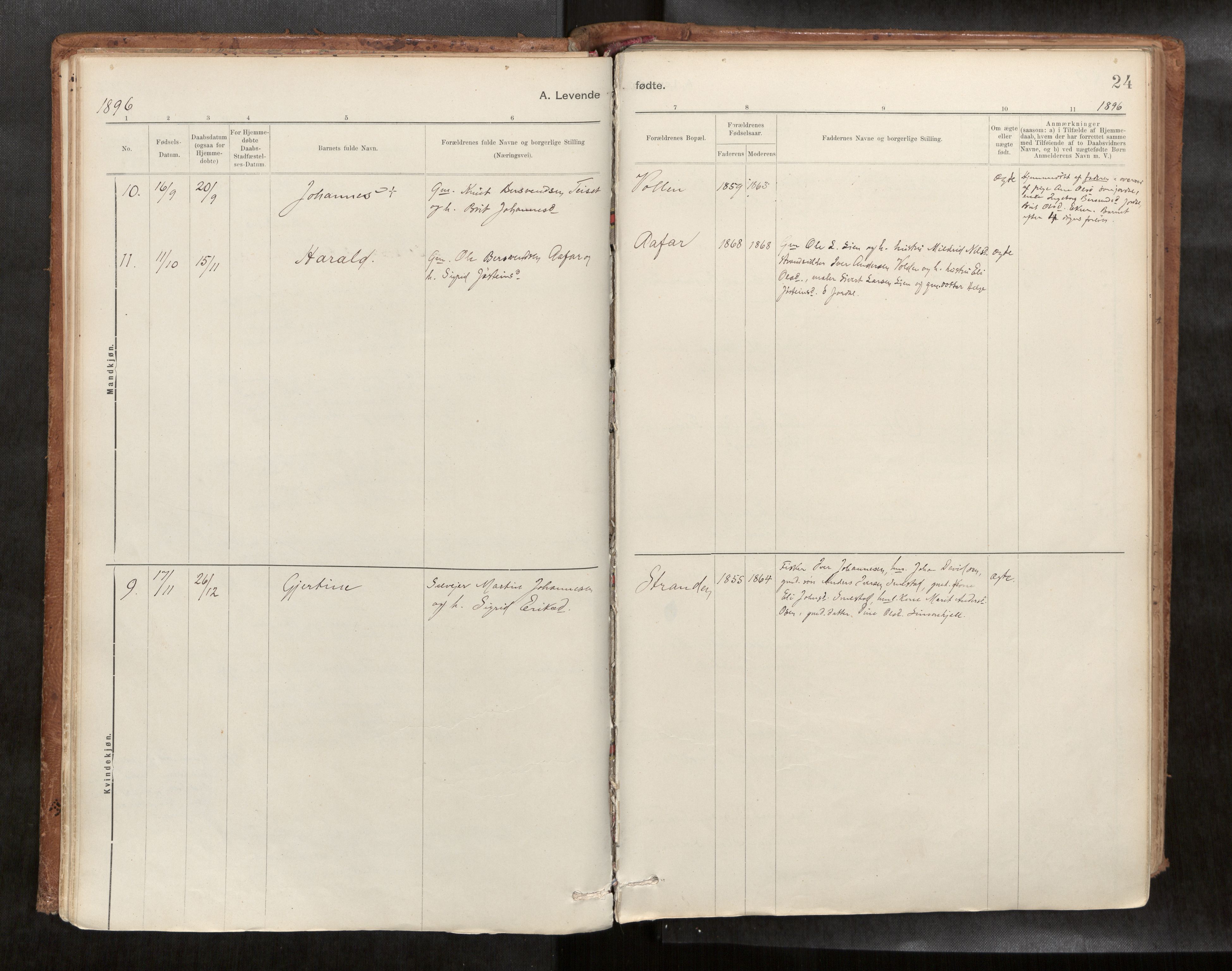 Ministerialprotokoller, klokkerbøker og fødselsregistre - Møre og Romsdal, AV/SAT-A-1454/588/L1006: Parish register (official) no. 588A03, 1886-1912, p. 24