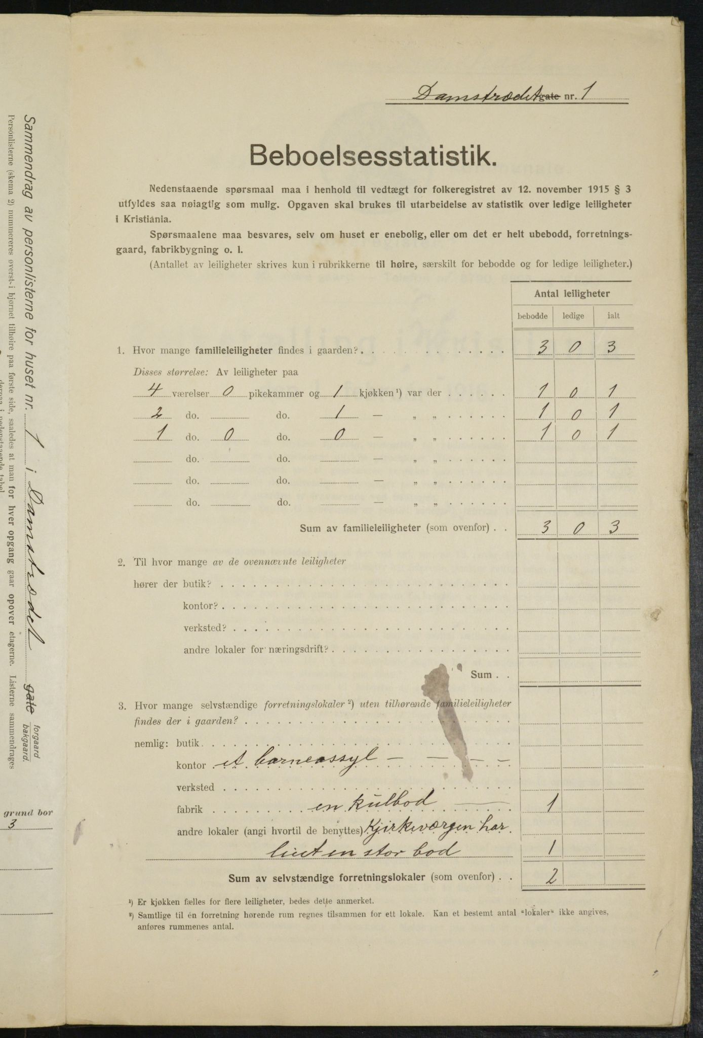 OBA, Municipal Census 1916 for Kristiania, 1916, p. 14437