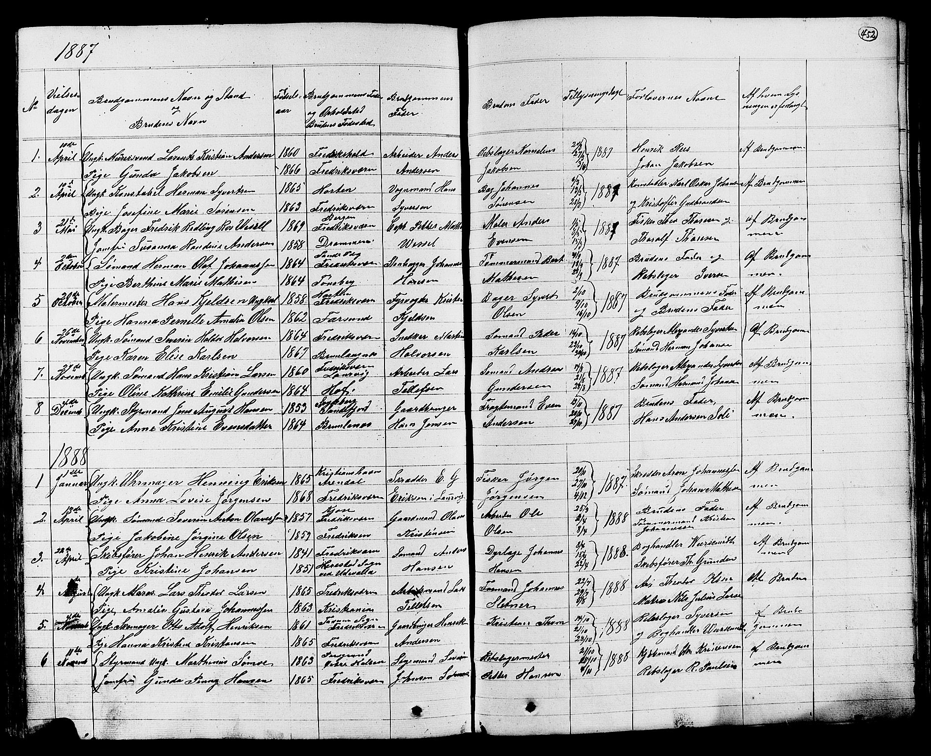 Stavern kirkebøker, AV/SAKO-A-318/G/Ga/L0002: Parish register (copy) no. 2, 1839-1909, p. 452