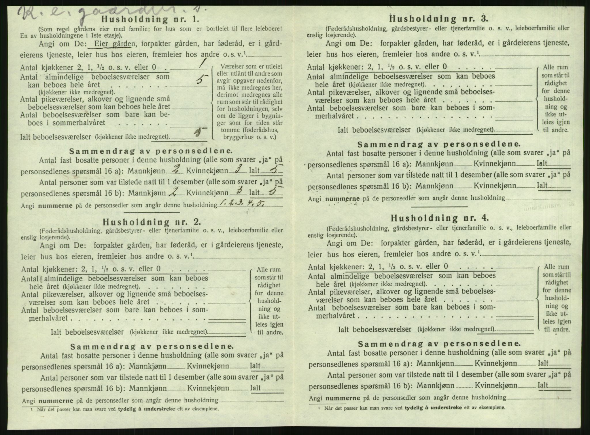 SAT, 1920 census for Hopen, 1920, p. 457