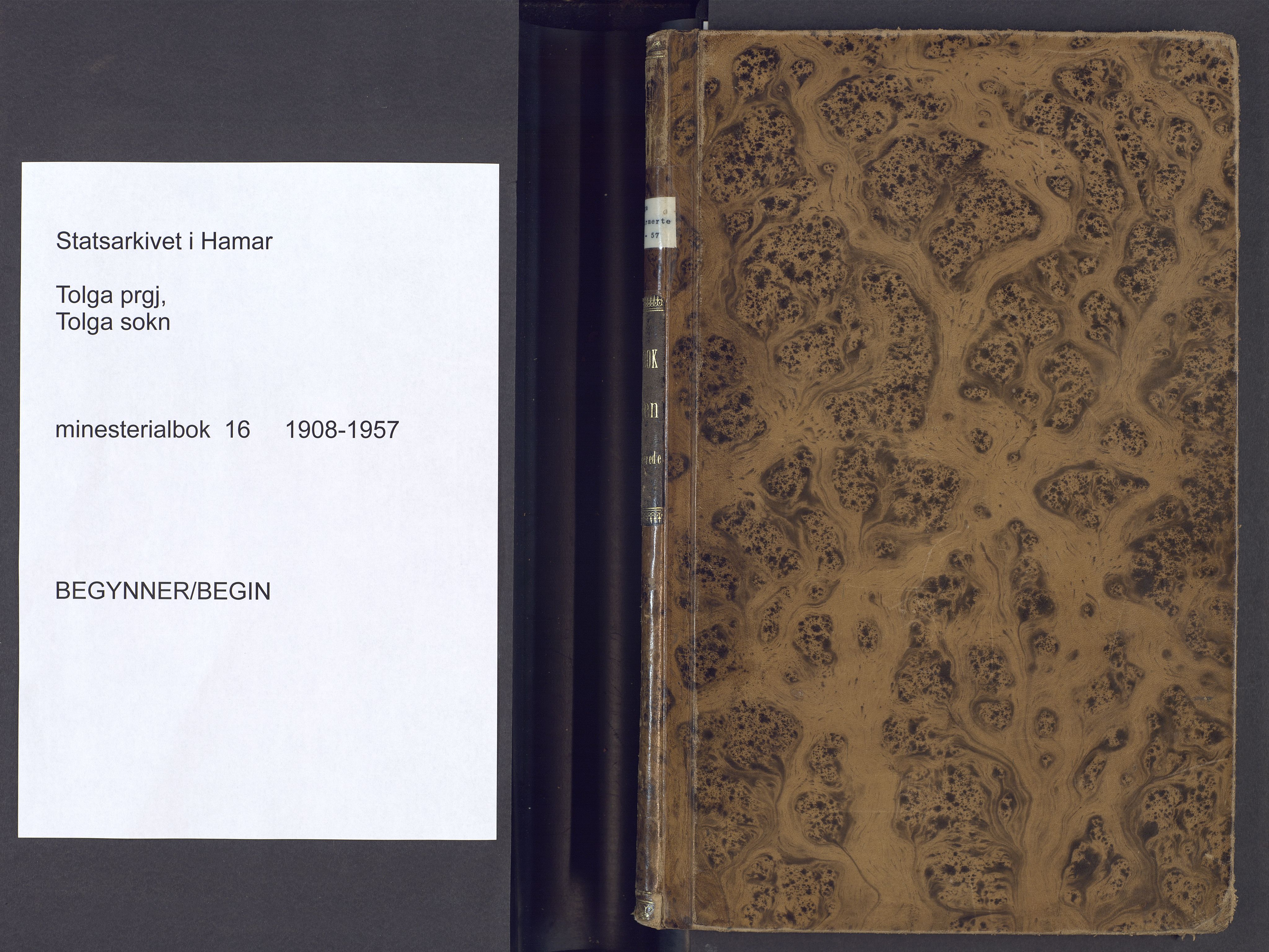 Tolga prestekontor, SAH/PREST-062/K/L0016: Parish register (official) no. 16, 1908-1957