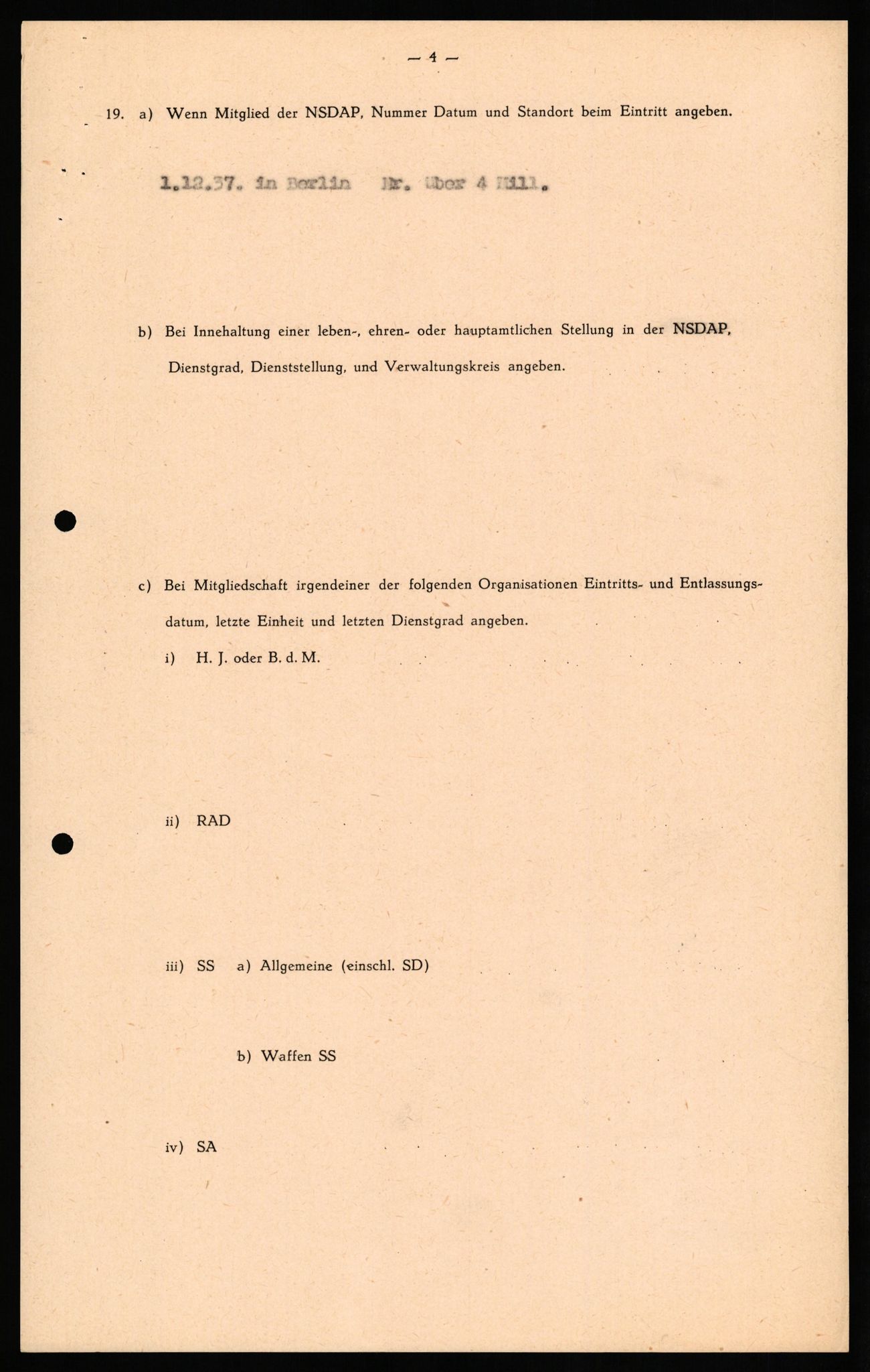 Forsvaret, Forsvarets overkommando II, RA/RAFA-3915/D/Db/L0027: CI Questionaires. Tyske okkupasjonsstyrker i Norge. Tyskere., 1945-1946, p. 461