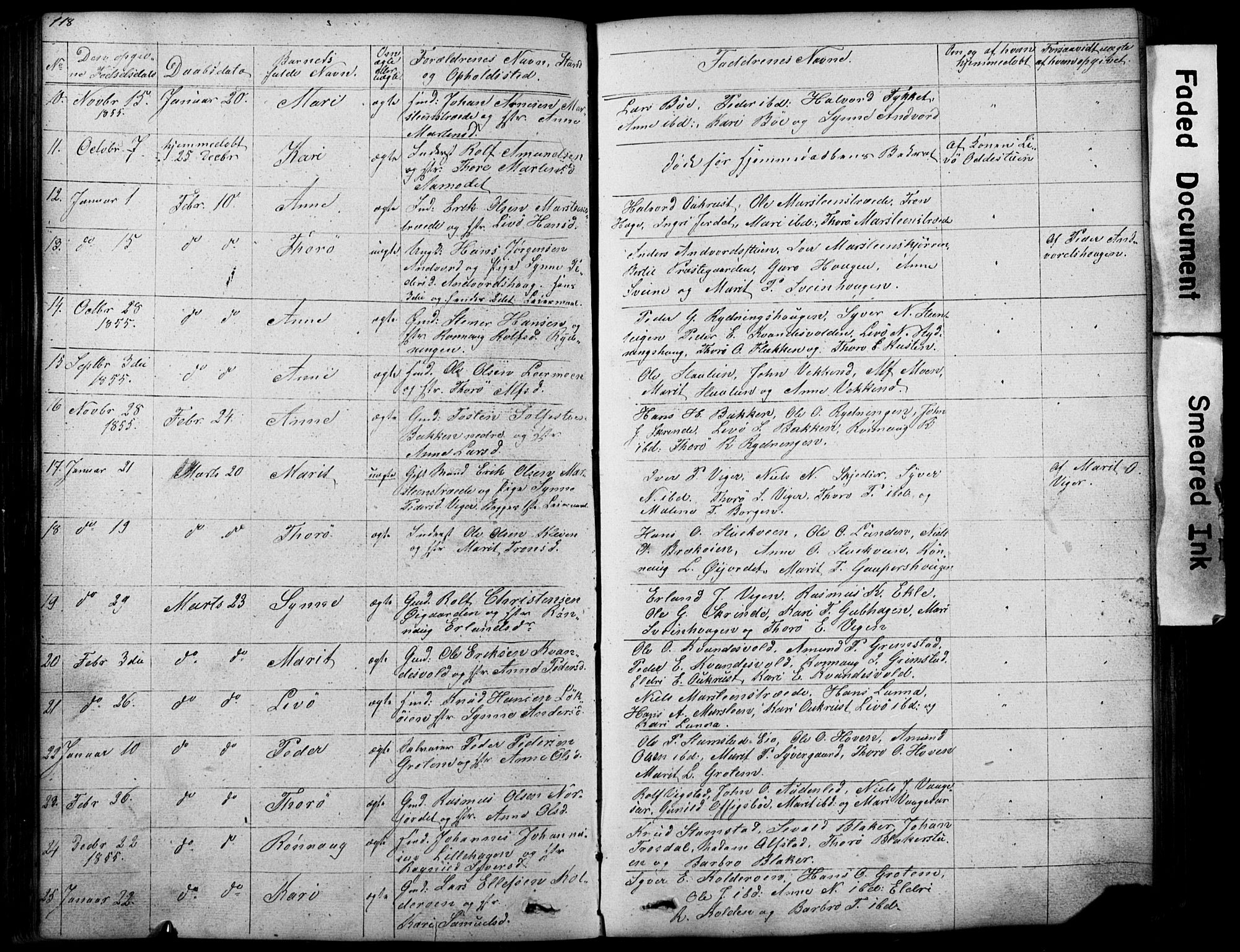 Lom prestekontor, SAH/PREST-070/L/L0012: Parish register (copy) no. 12, 1845-1873, p. 118-119
