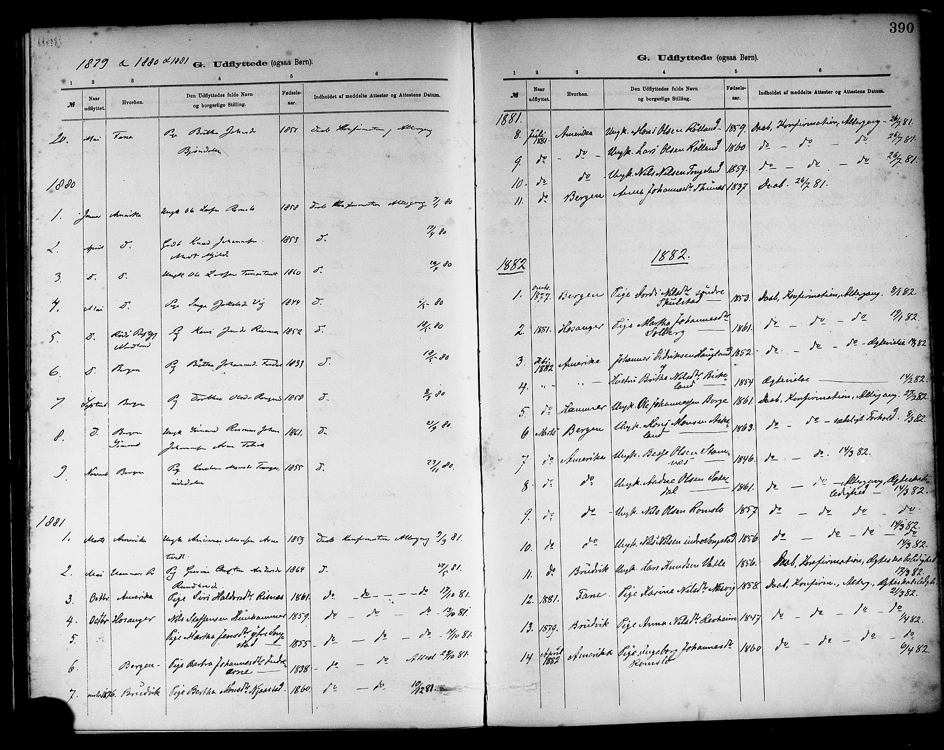 Haus sokneprestembete, SAB/A-75601/H/Haa: Parish register (official) no. A 19II, 1878-1886, p. 390