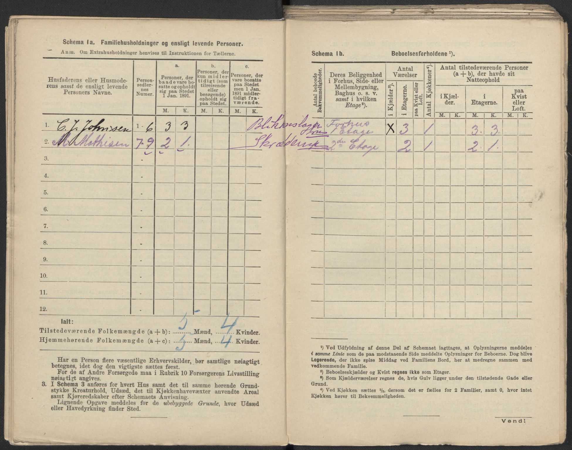 RA, 1891 Census for 1301 Bergen, 1891, p. 5794