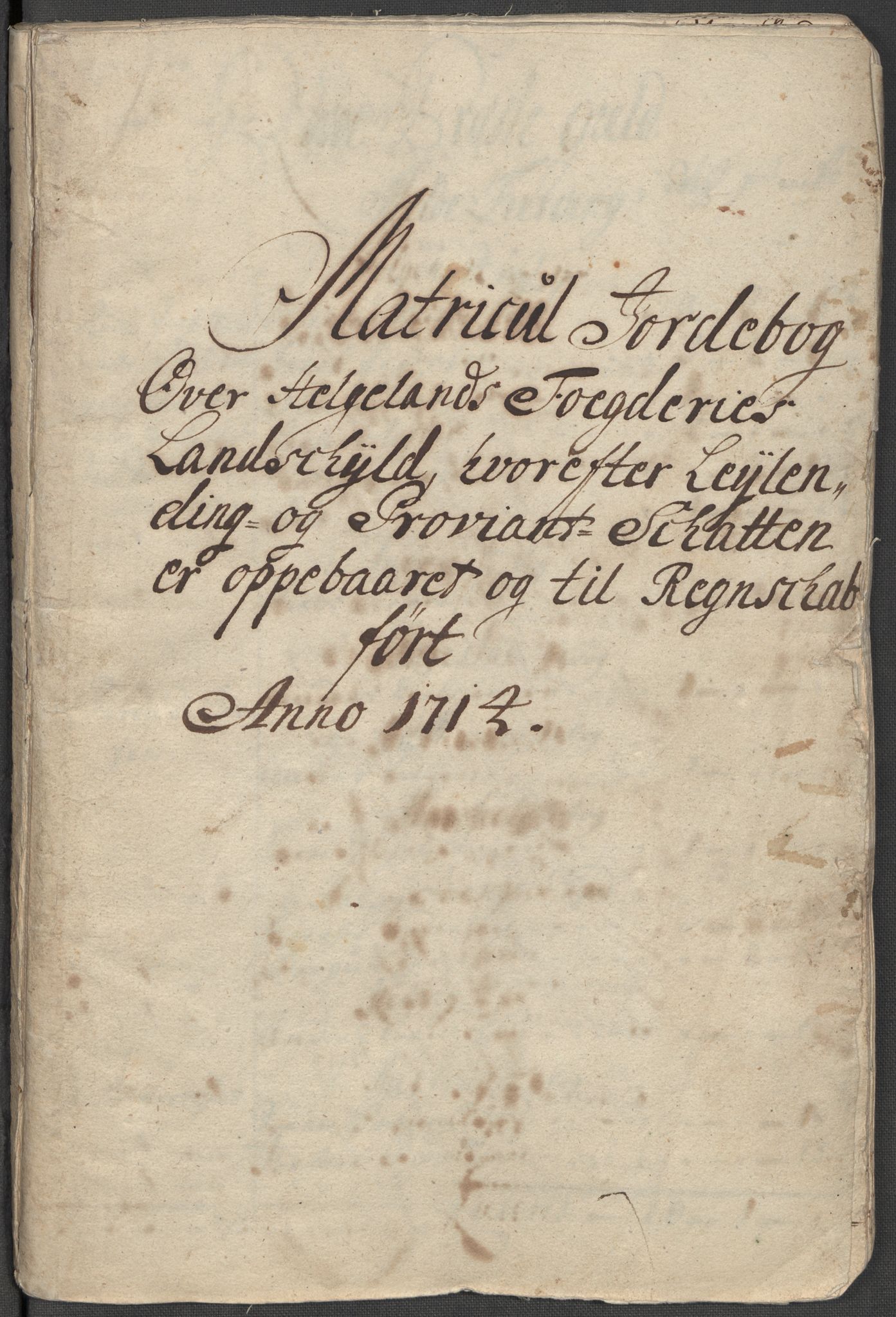 Rentekammeret inntil 1814, Reviderte regnskaper, Fogderegnskap, AV/RA-EA-4092/R65/L4513: Fogderegnskap Helgeland, 1714-1715, p. 21