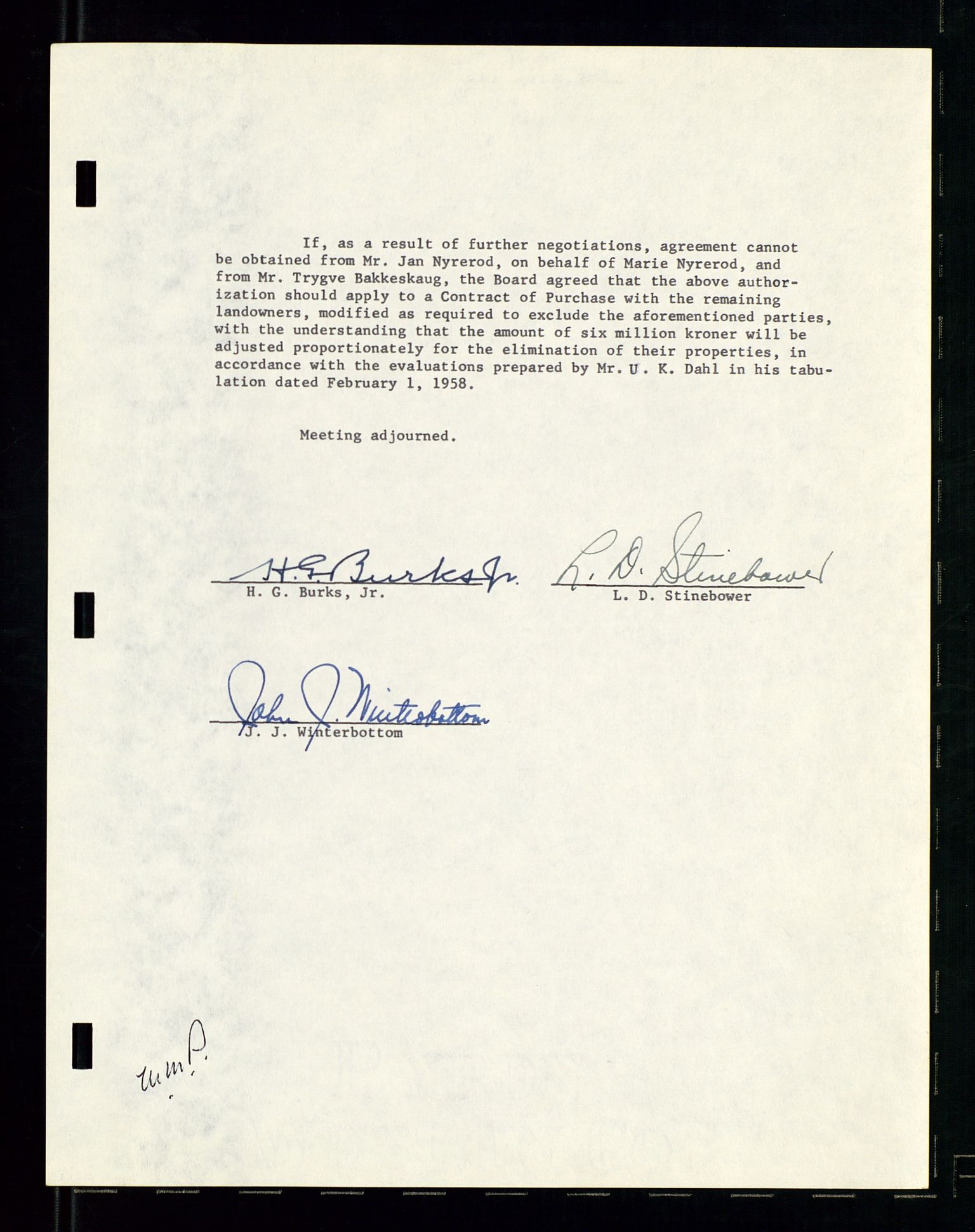 PA 1537 - A/S Essoraffineriet Norge, AV/SAST-A-101957/A/Aa/L0001/0002: Styremøter / Shareholder meetings, board meetings, by laws (vedtekter), 1957-1960, p. 182