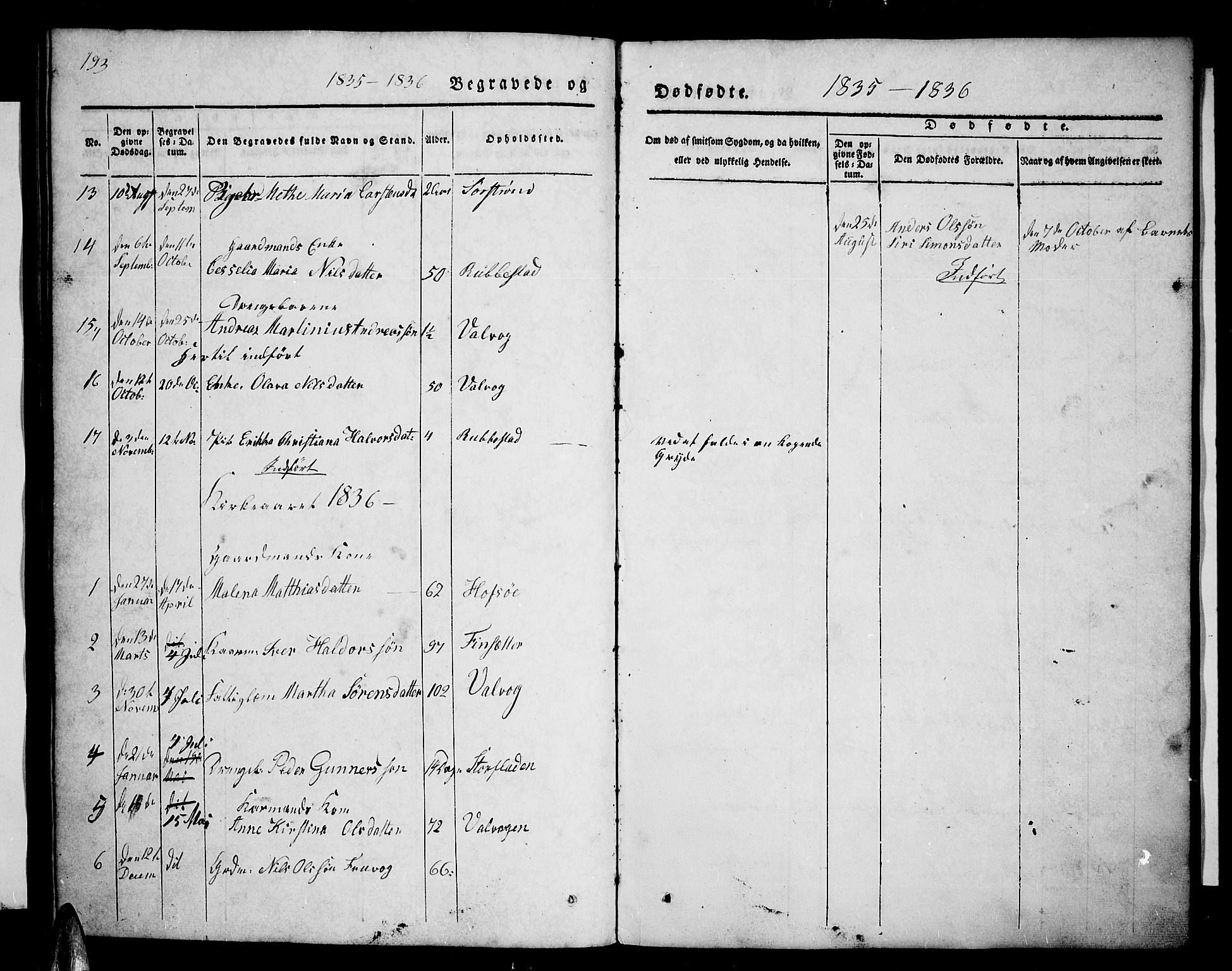 Tranøy sokneprestkontor, AV/SATØ-S-1313/I/Ia/Iab/L0001klokker: Parish register (copy) no. 1, 1835-1853, p. 193