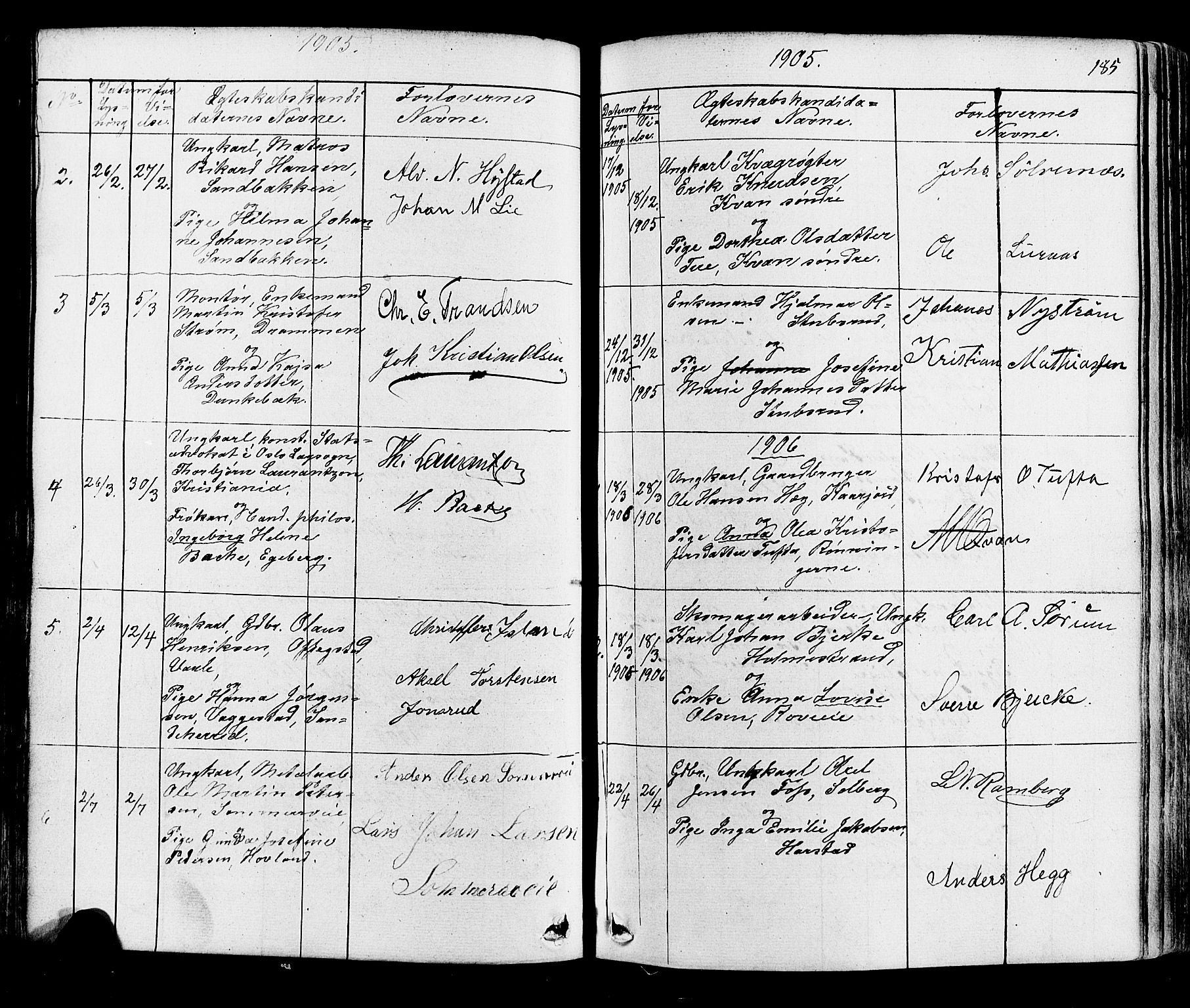 Botne kirkebøker, AV/SAKO-A-340/F/Fa/L0006: Parish register (official) no. I 6, 1836-1877, p. 185