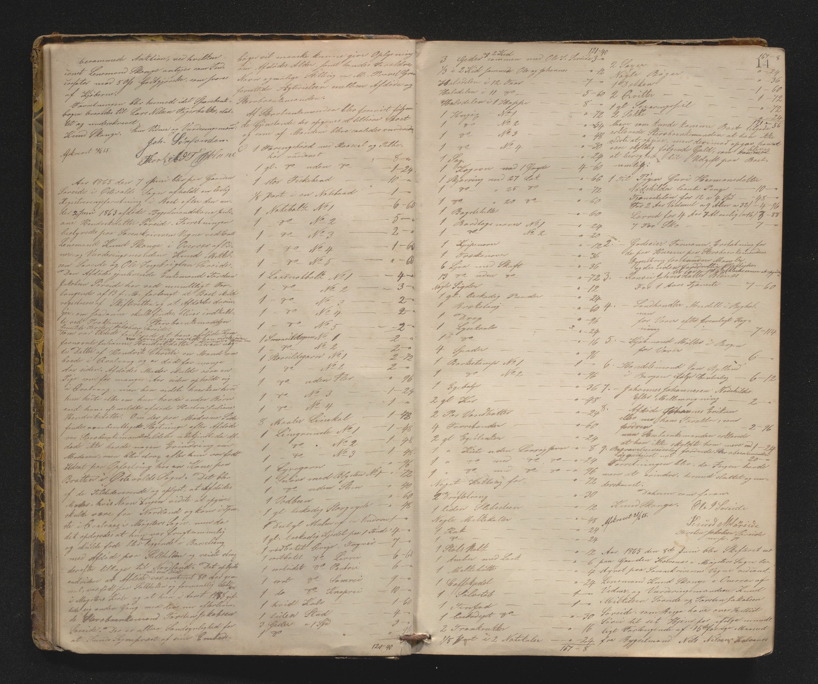 Lensmannen i Sund og Austevoll, AV/SAB-A-35201/0006/L0010: Registreringsprotokoll, 1863-1877, p. 13b-14a