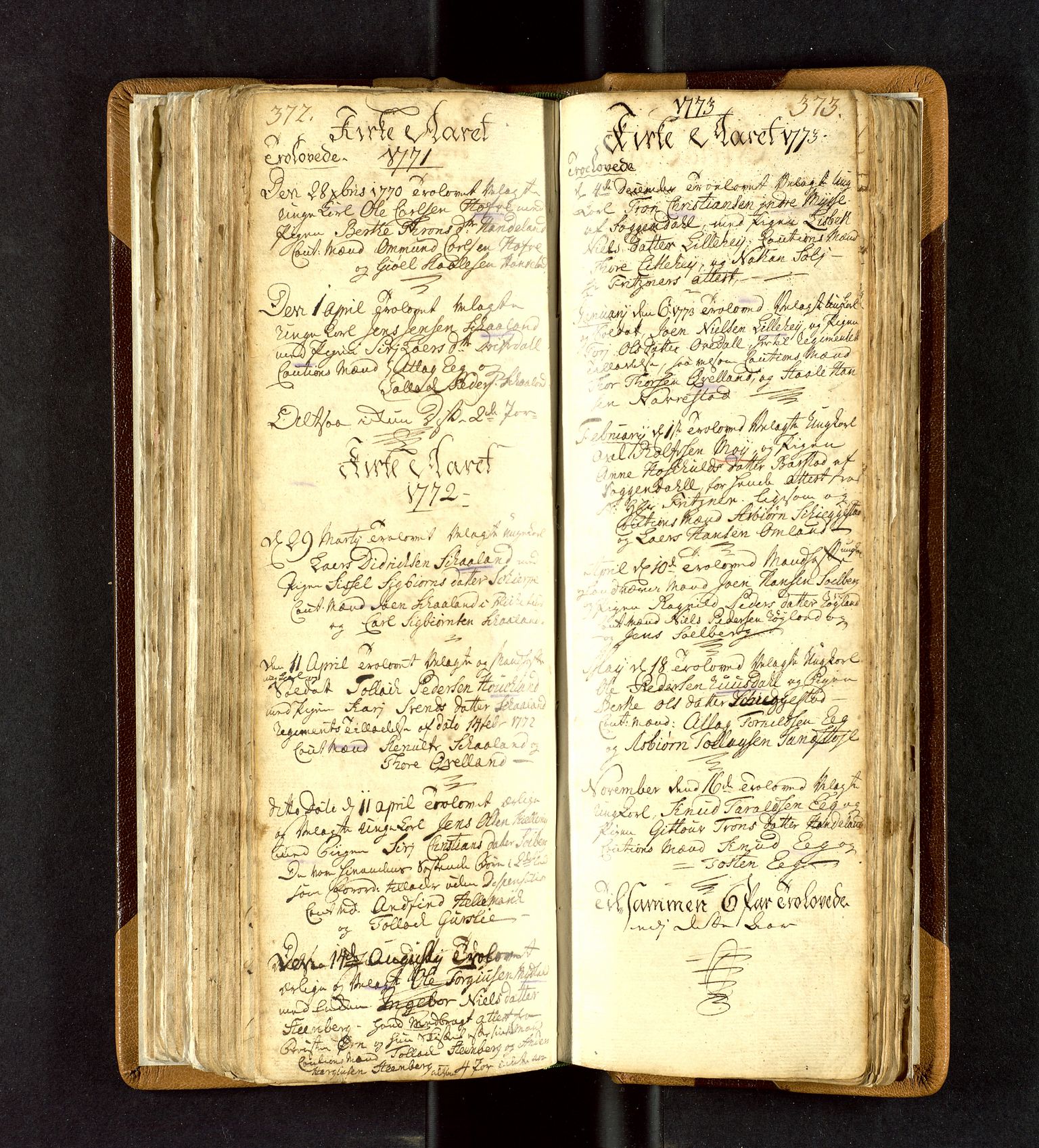 Lund sokneprestkontor, SAST/A-101809/S06/L0003: Parish register (official) no. A 3, 1761-1801, p. 372-373