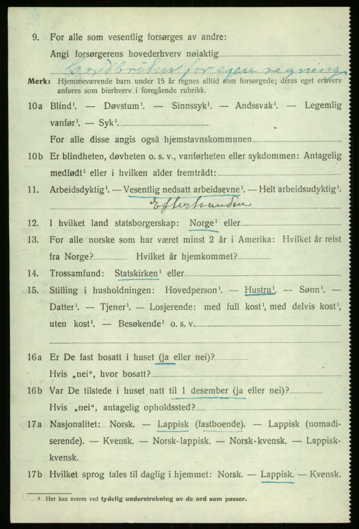 SATØ, 1920 census for Ibestad, 1920, p. 6388