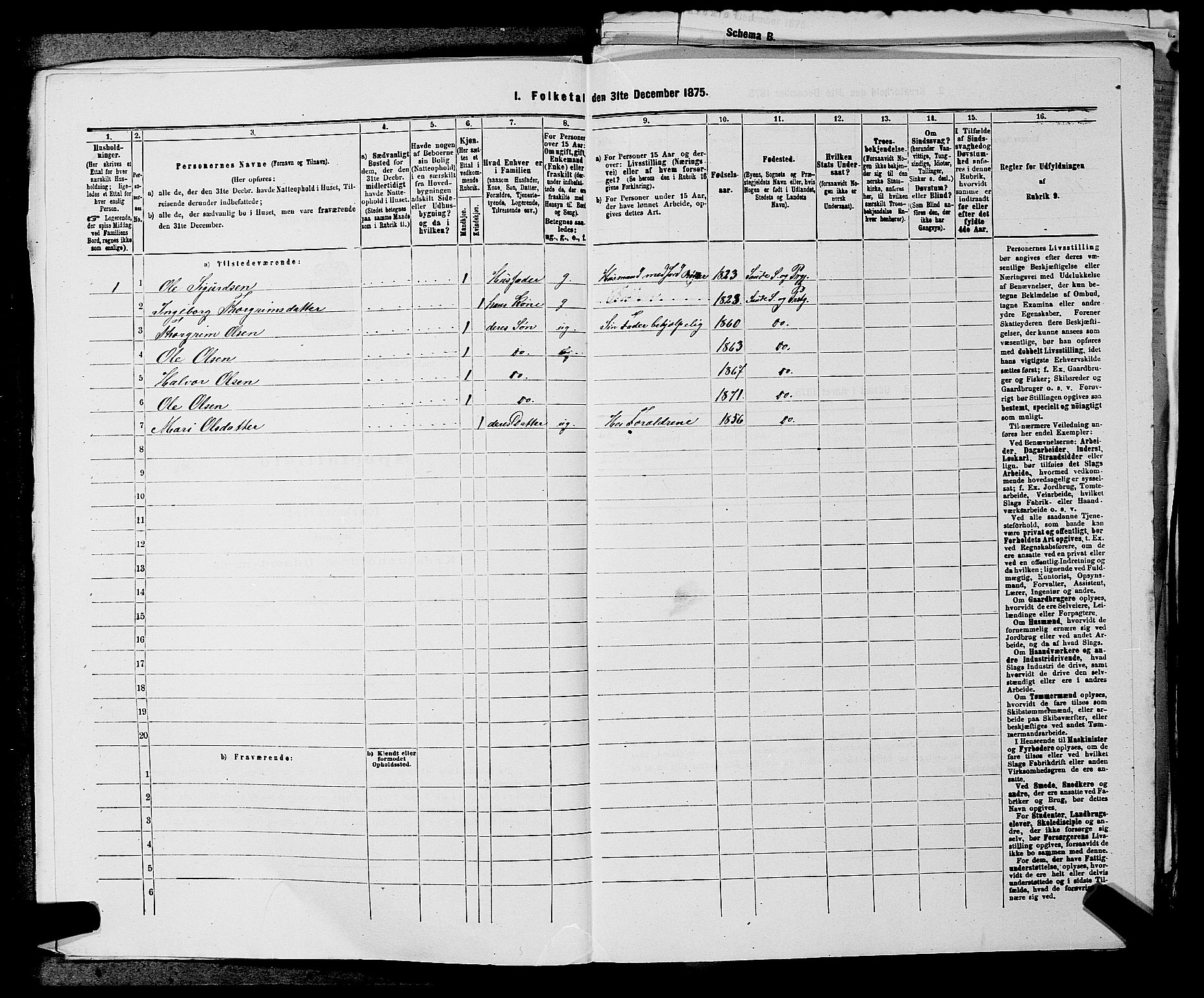 SAKO, 1875 census for 0822P Sauherad, 1875, p. 302