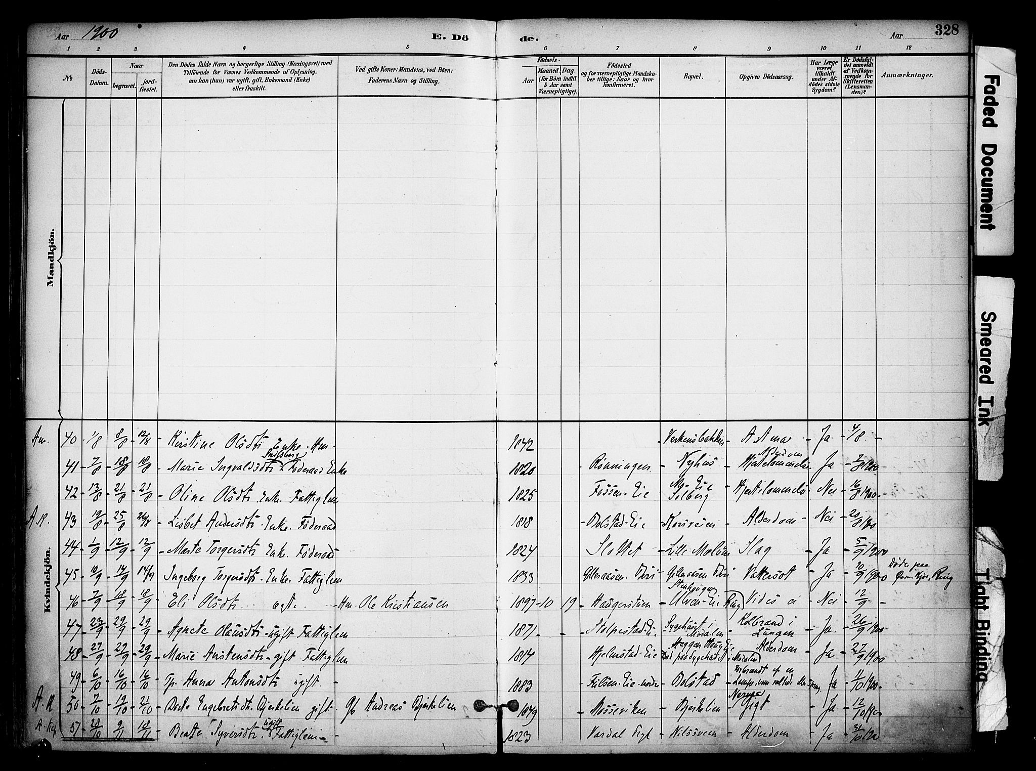 Ringsaker prestekontor, AV/SAH-PREST-014/K/Ka/L0017: Parish register (official) no. 17, 1891-1902, p. 328