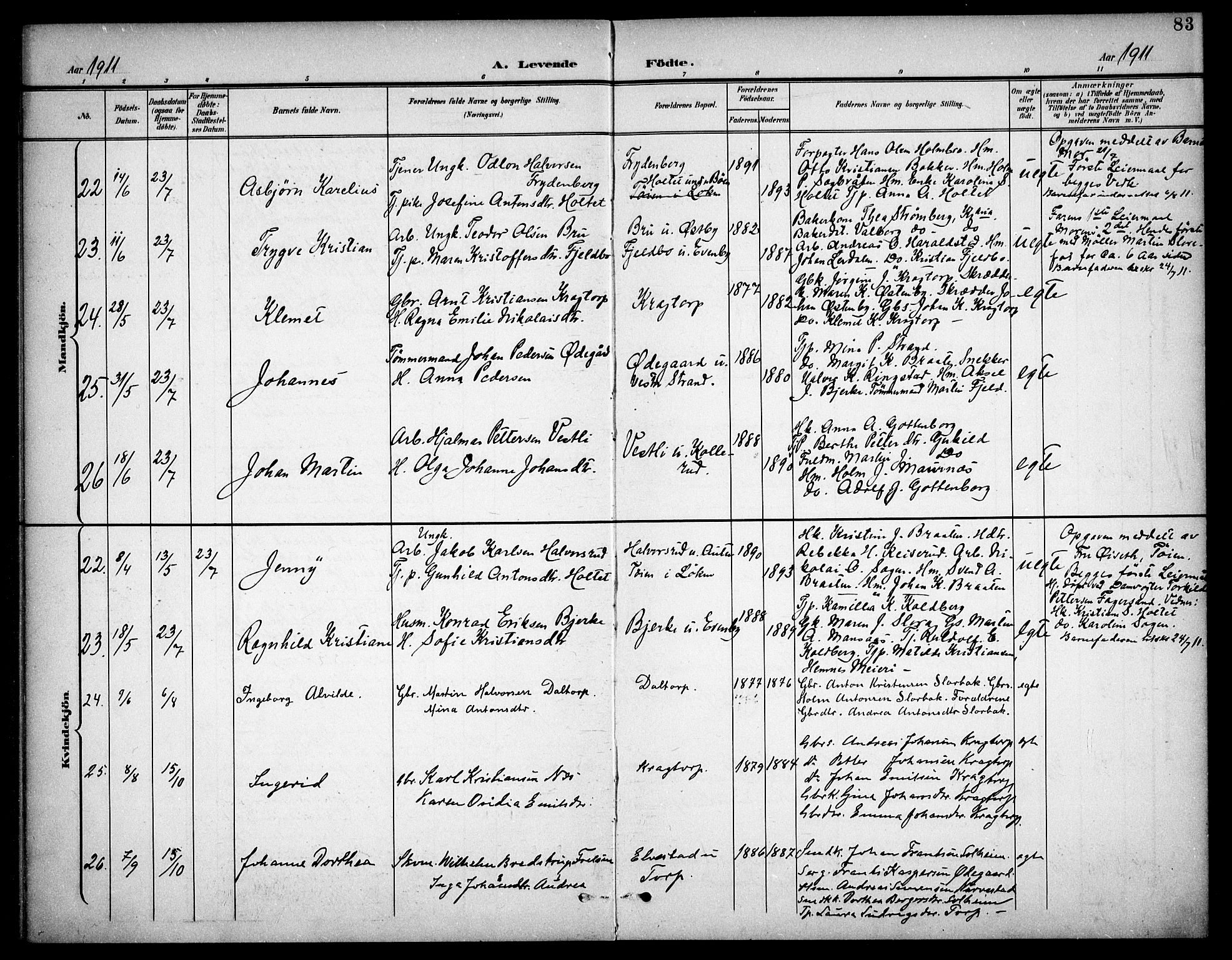 Høland prestekontor Kirkebøker, AV/SAO-A-10346a/F/Fb/L0003: Parish register (official) no. II 3, 1897-1912, p. 83