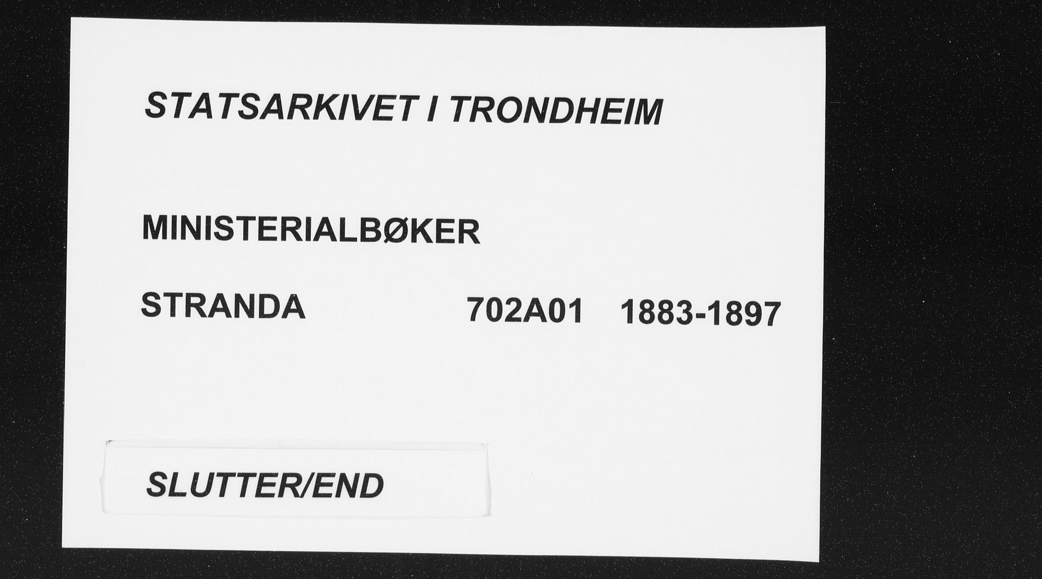 Ministerialprotokoller, klokkerbøker og fødselsregistre - Nord-Trøndelag, SAT/A-1458/702/L0023: Parish register (official) no. 702A01, 1883-1897