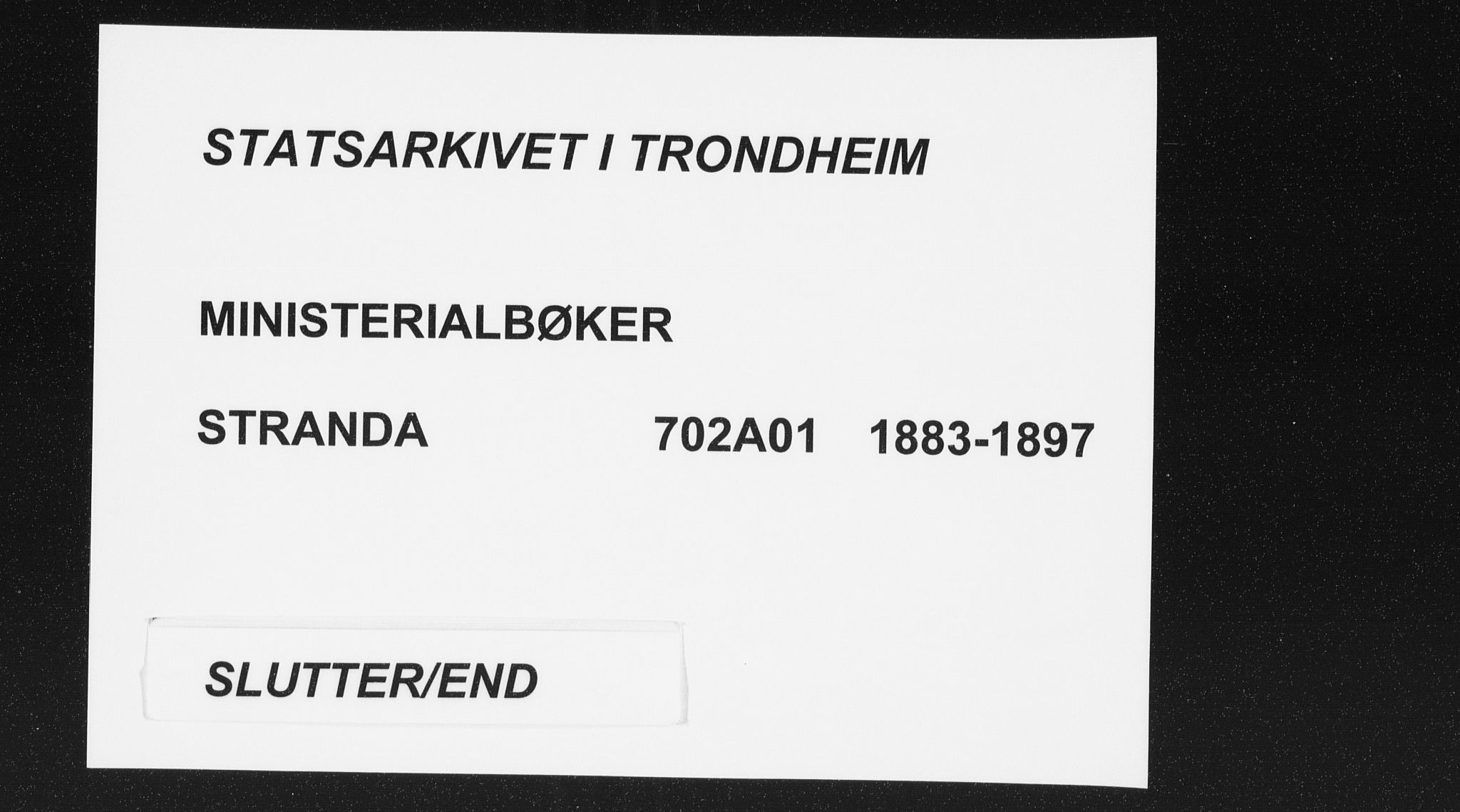 Ministerialprotokoller, klokkerbøker og fødselsregistre - Nord-Trøndelag, AV/SAT-A-1458/702/L0023: Parish register (official) no. 702A01, 1883-1897