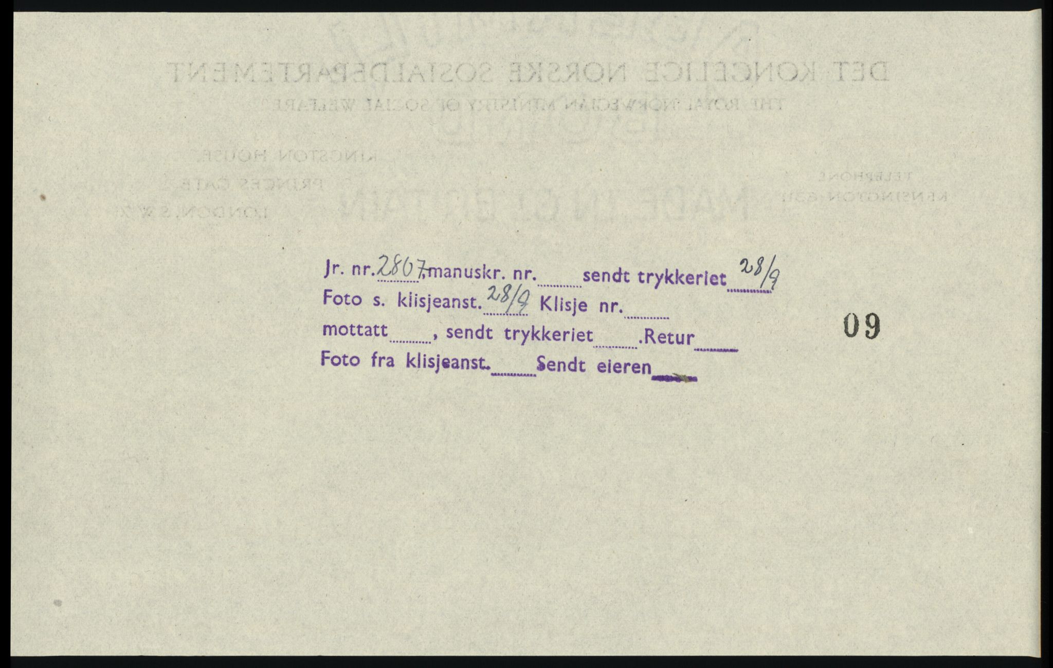 Sosialdepartementet, Våre Falne, AV/RA-S-1708/E/Ee/L0025: Personmapper: Abelsen 01 - Amundsen, H. 65, 1945-1951, p. 189