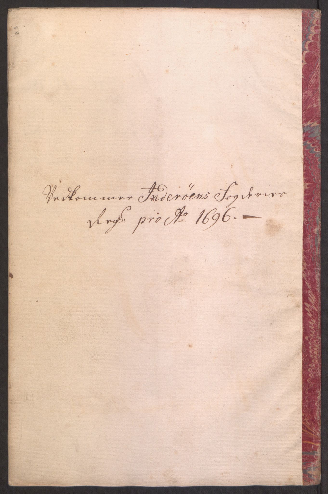 Rentekammeret inntil 1814, Reviderte regnskaper, Fogderegnskap, AV/RA-EA-4092/R63/L4309: Fogderegnskap Inderøy, 1695-1697, p. 243