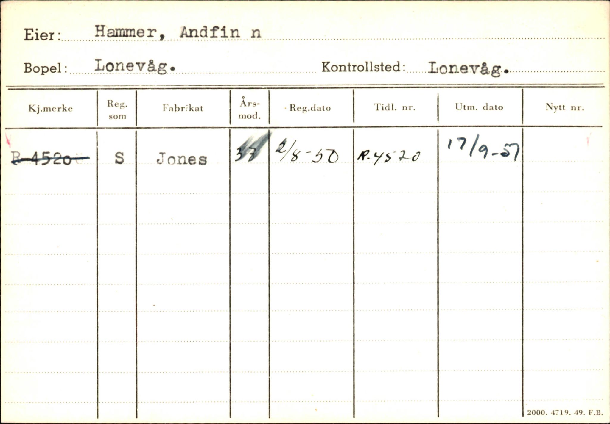 Statens vegvesen, Hordaland vegkontor, AV/SAB-A-5201/2/Ha/L0018: R-eierkort H, 1920-1971, p. 449