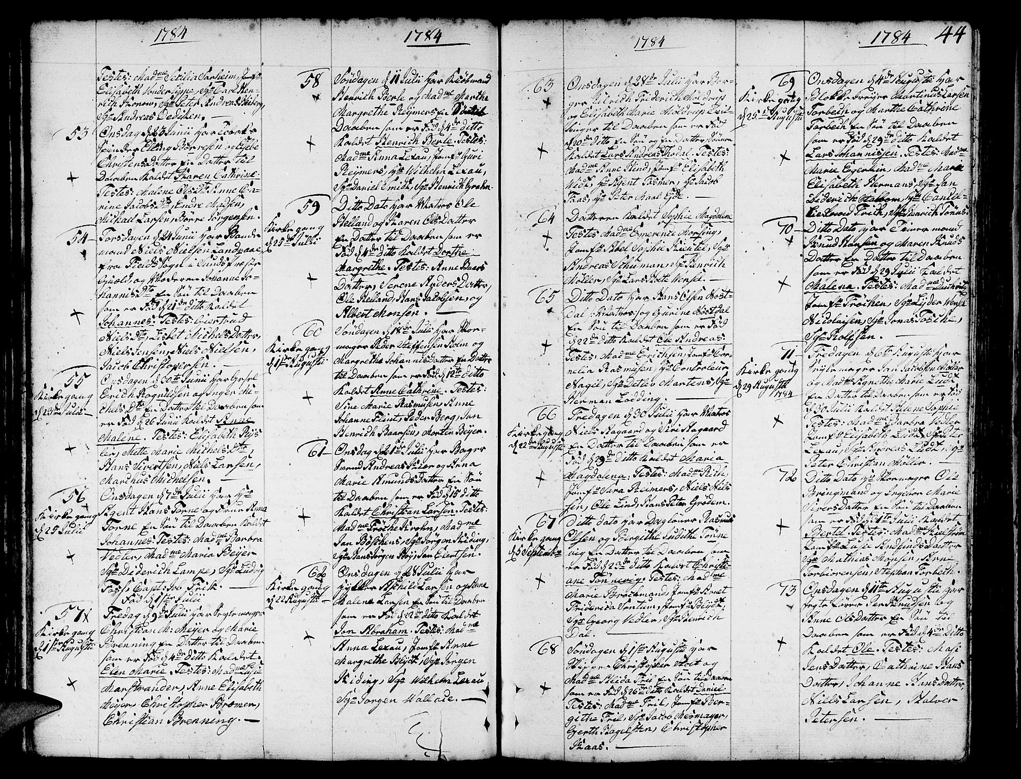 Nykirken Sokneprestembete, SAB/A-77101/H/Haa/L0005: Parish register (official) no. A 5, 1775-1808, p. 44