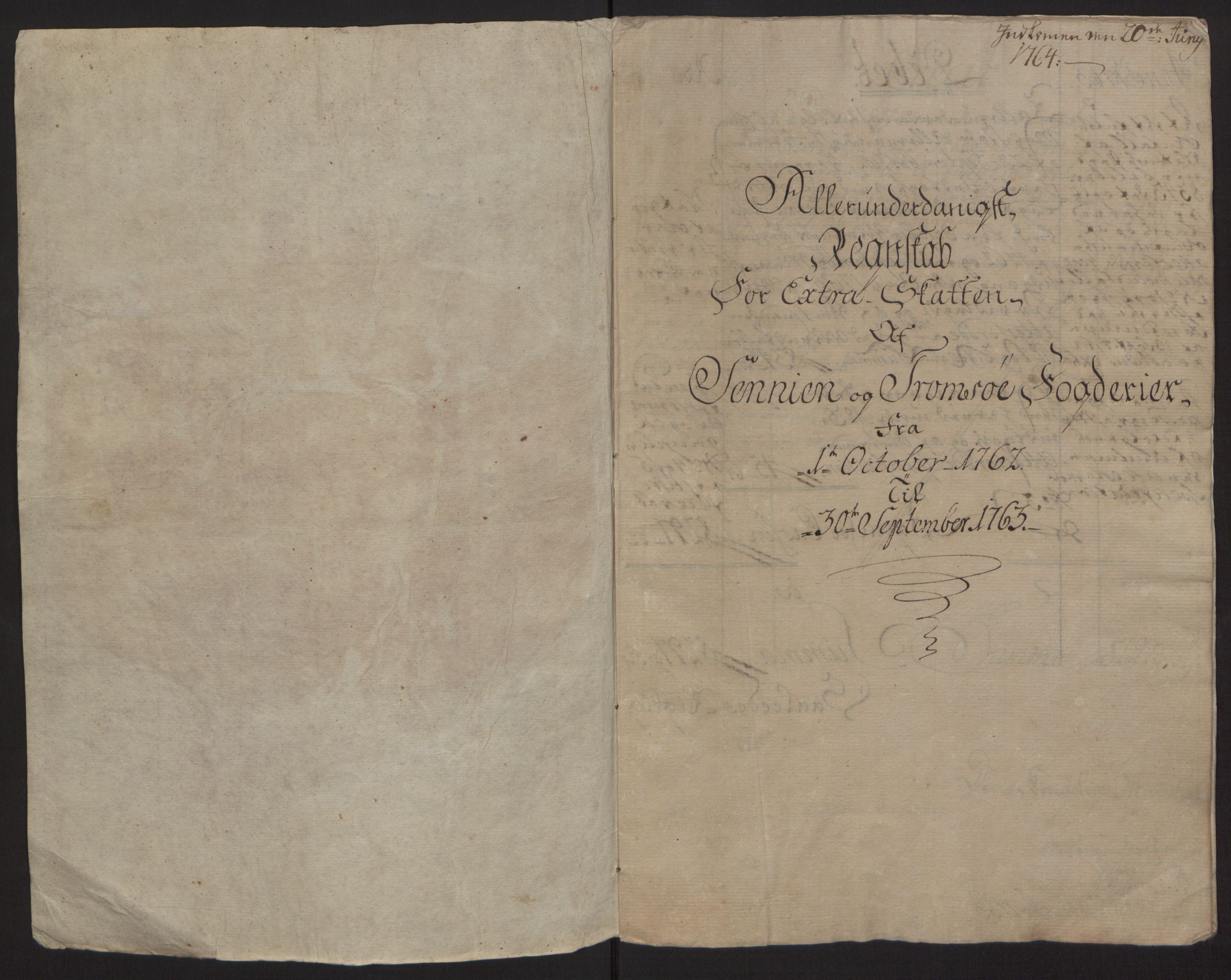 Rentekammeret inntil 1814, Reviderte regnskaper, Fogderegnskap, RA/EA-4092/R68/L4845: Ekstraskatten Senja og Troms, 1762-1765, p. 6
