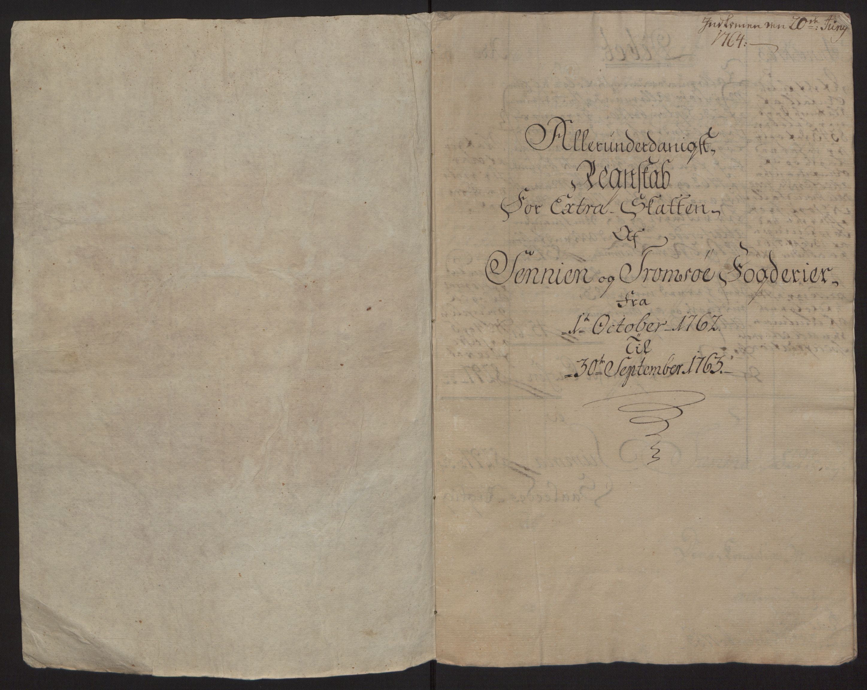 Rentekammeret inntil 1814, Reviderte regnskaper, Fogderegnskap, AV/RA-EA-4092/R68/L4845: Ekstraskatten Senja og Troms, 1762-1765, p. 6