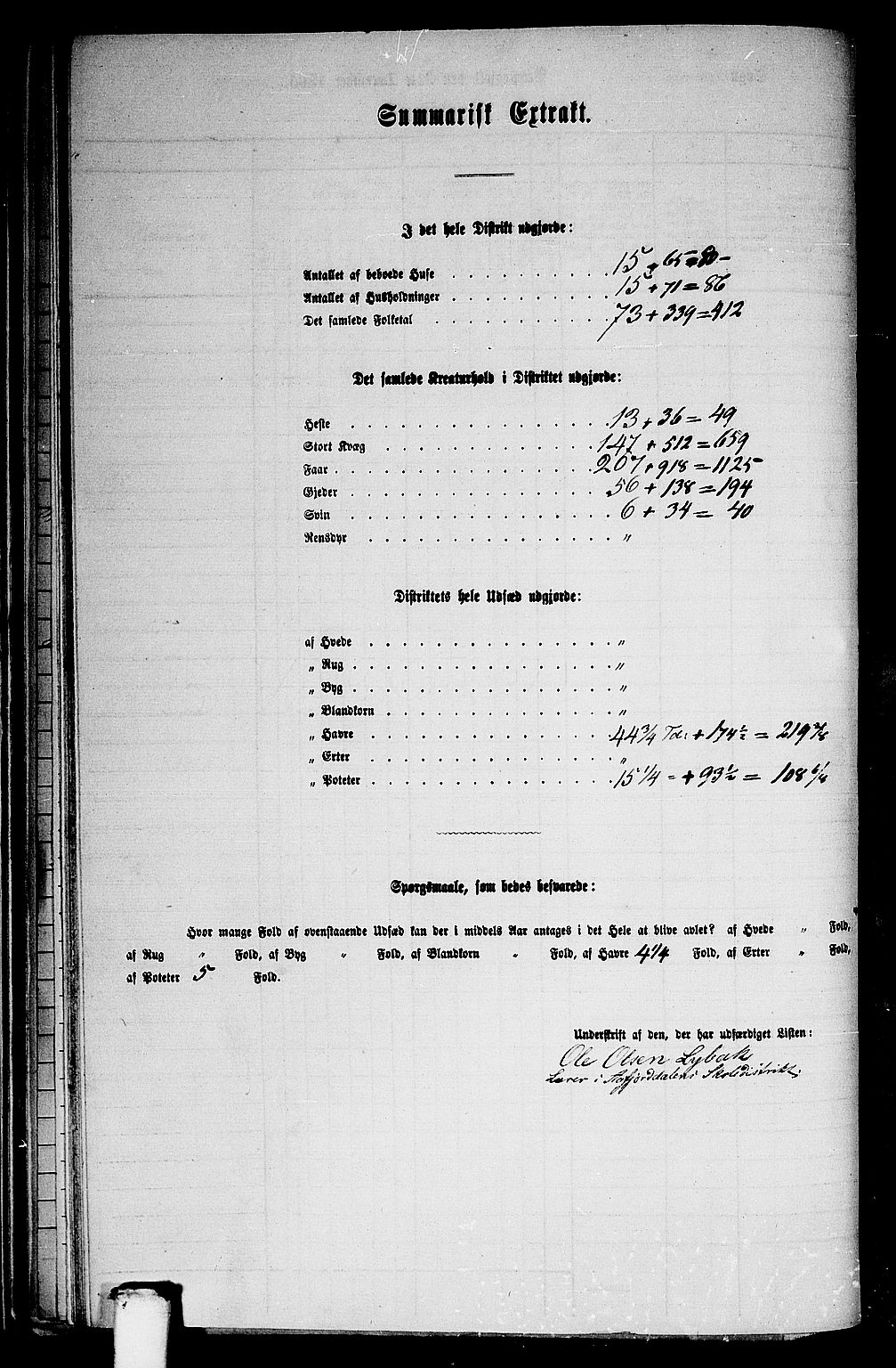 RA, 1865 census for Hyllestad, 1865, p. 50