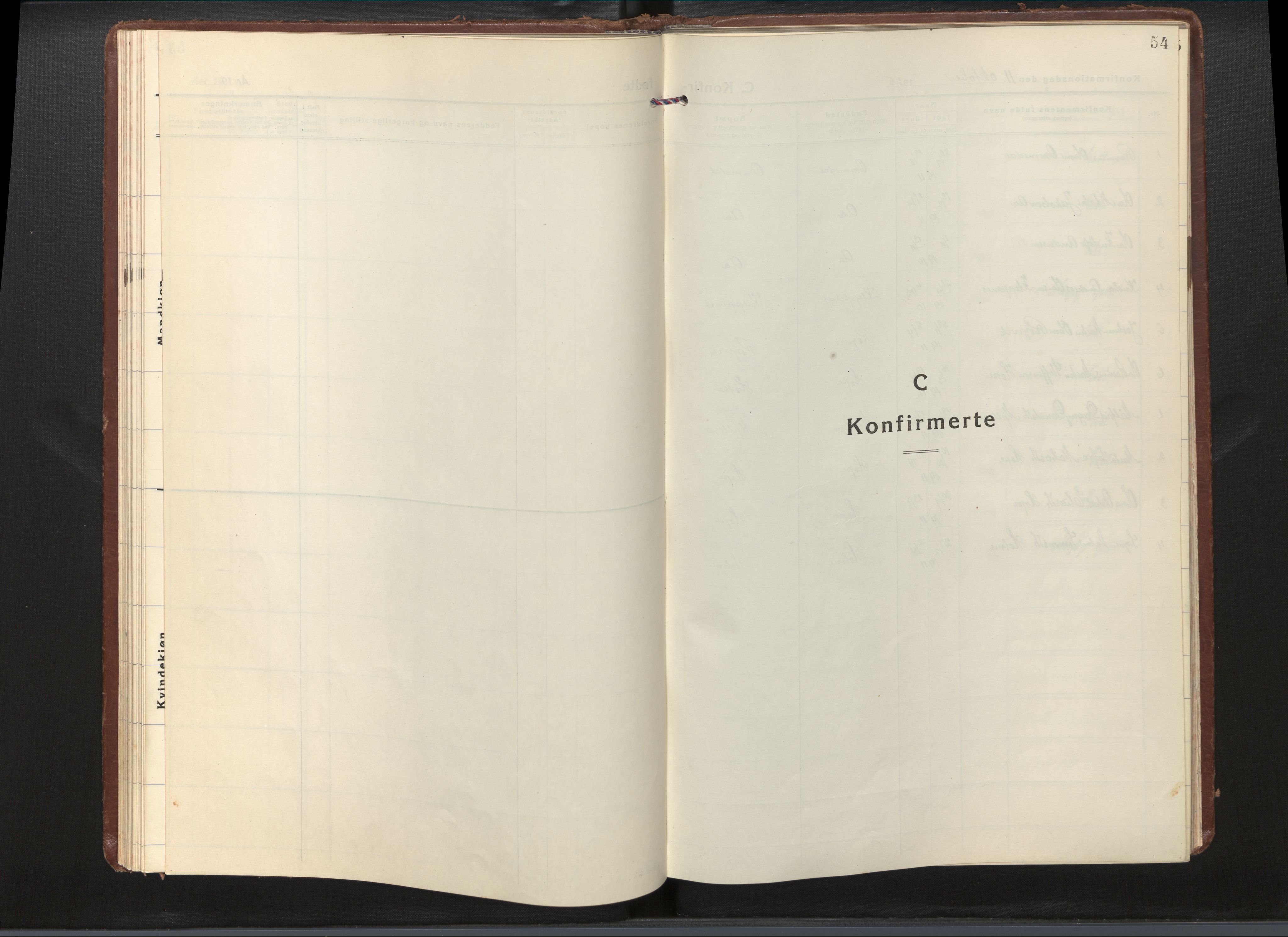 Gloppen sokneprestembete, SAB/A-80101/H/Haa/Haae/L0003: Parish register (official) no. E 3, 1925-1951, p. 53b-54a