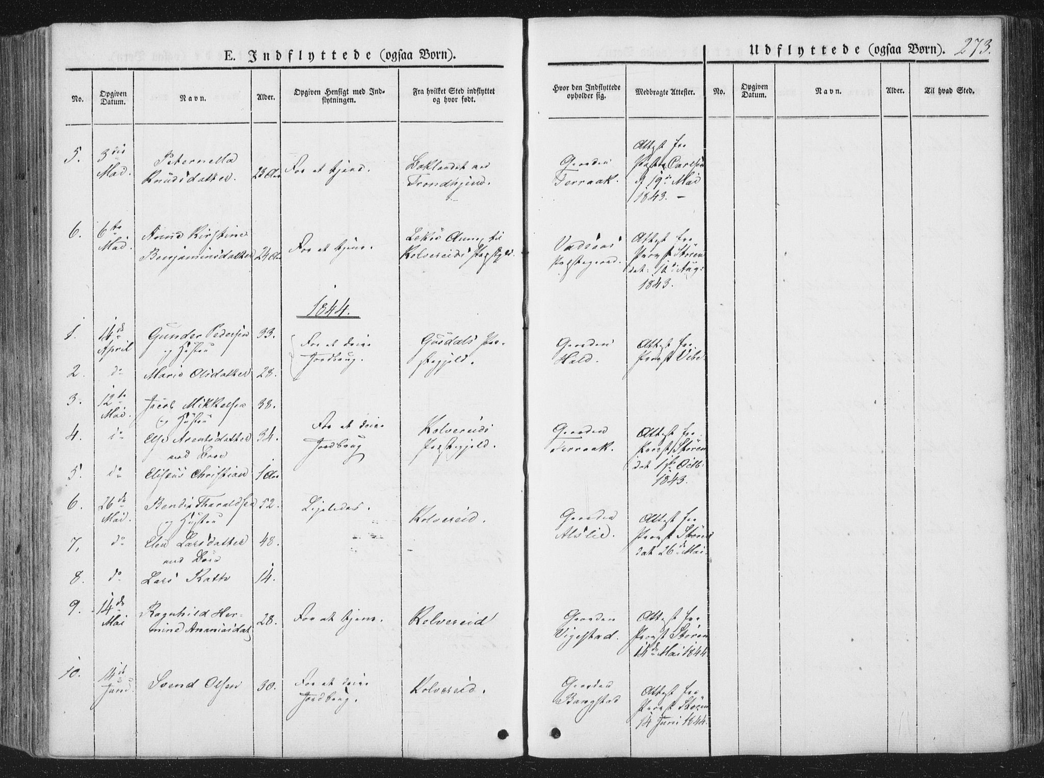 Ministerialprotokoller, klokkerbøker og fødselsregistre - Nordland, SAT/A-1459/810/L0144: Parish register (official) no. 810A07 /1, 1841-1862, p. 273
