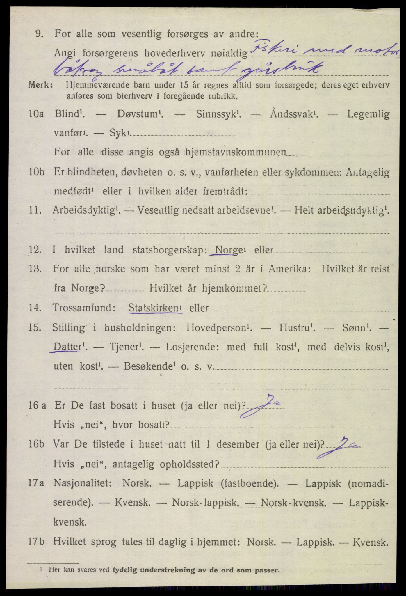 SAT, 1920 census for Træna, 1920, p. 413