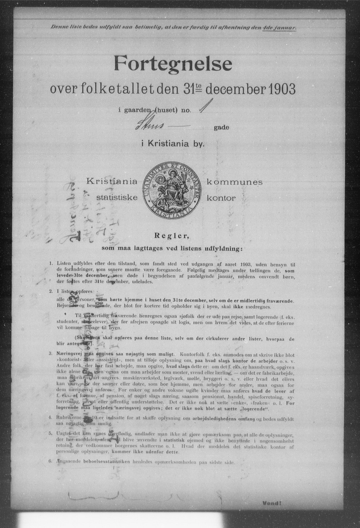 OBA, Municipal Census 1903 for Kristiania, 1903, p. 19664