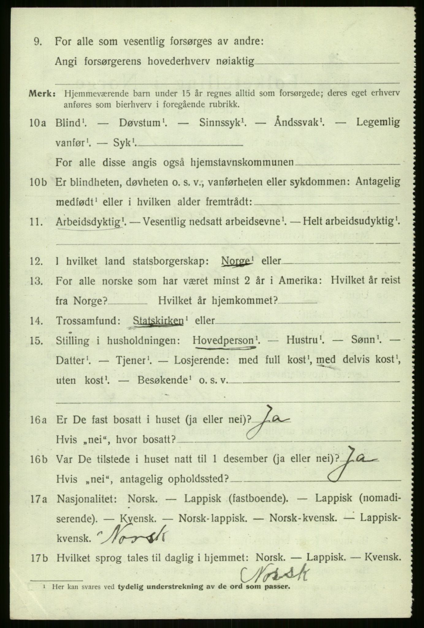 SATØ, 1920 census for Sørreisa, 1920, p. 1214