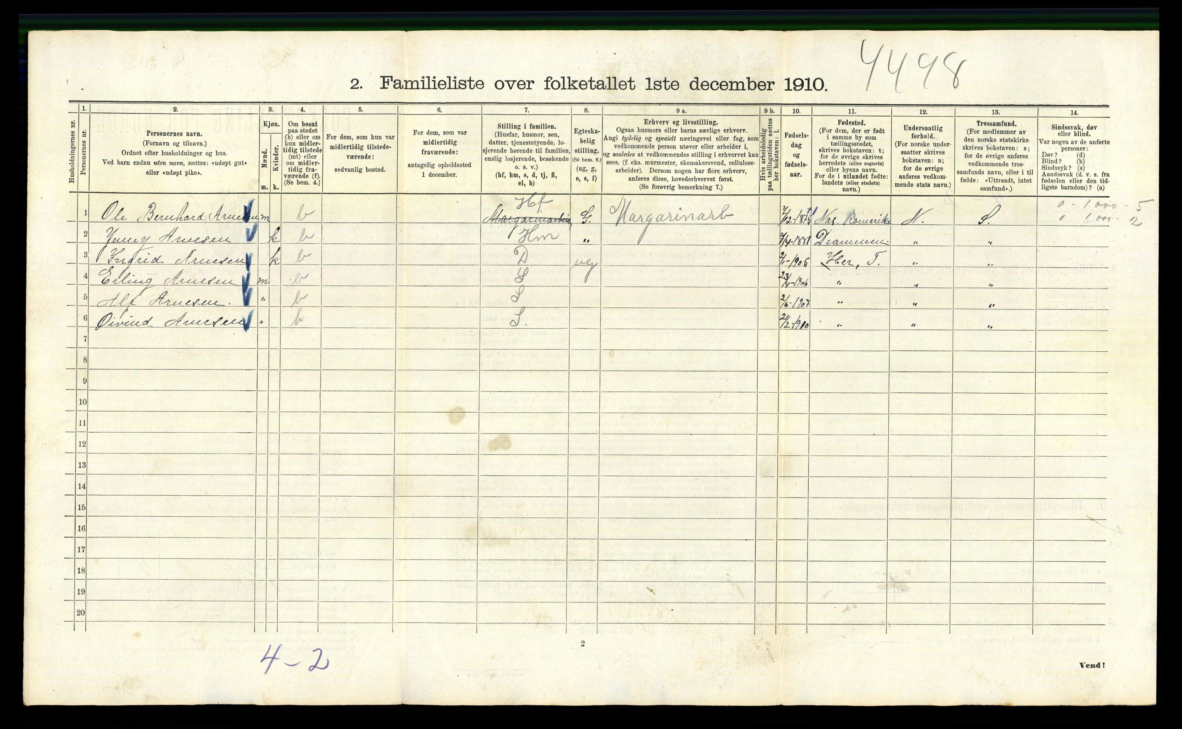 RA, 1910 census for Kristiania, 1910, p. 102200