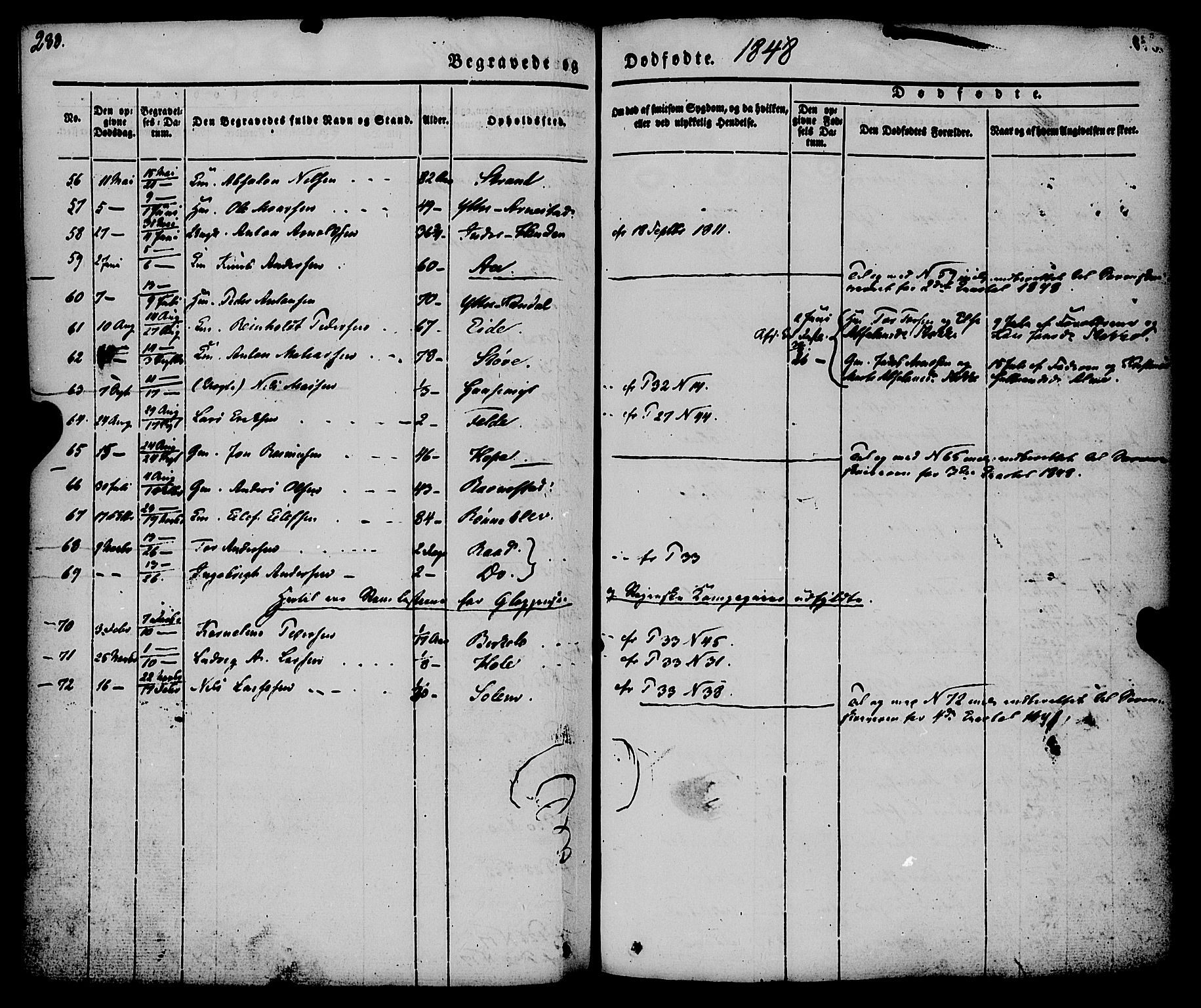 Gloppen sokneprestembete, SAB/A-80101/H/Haa/Haaa/L0008: Parish register (official) no. A 8, 1837-1855, p. 288
