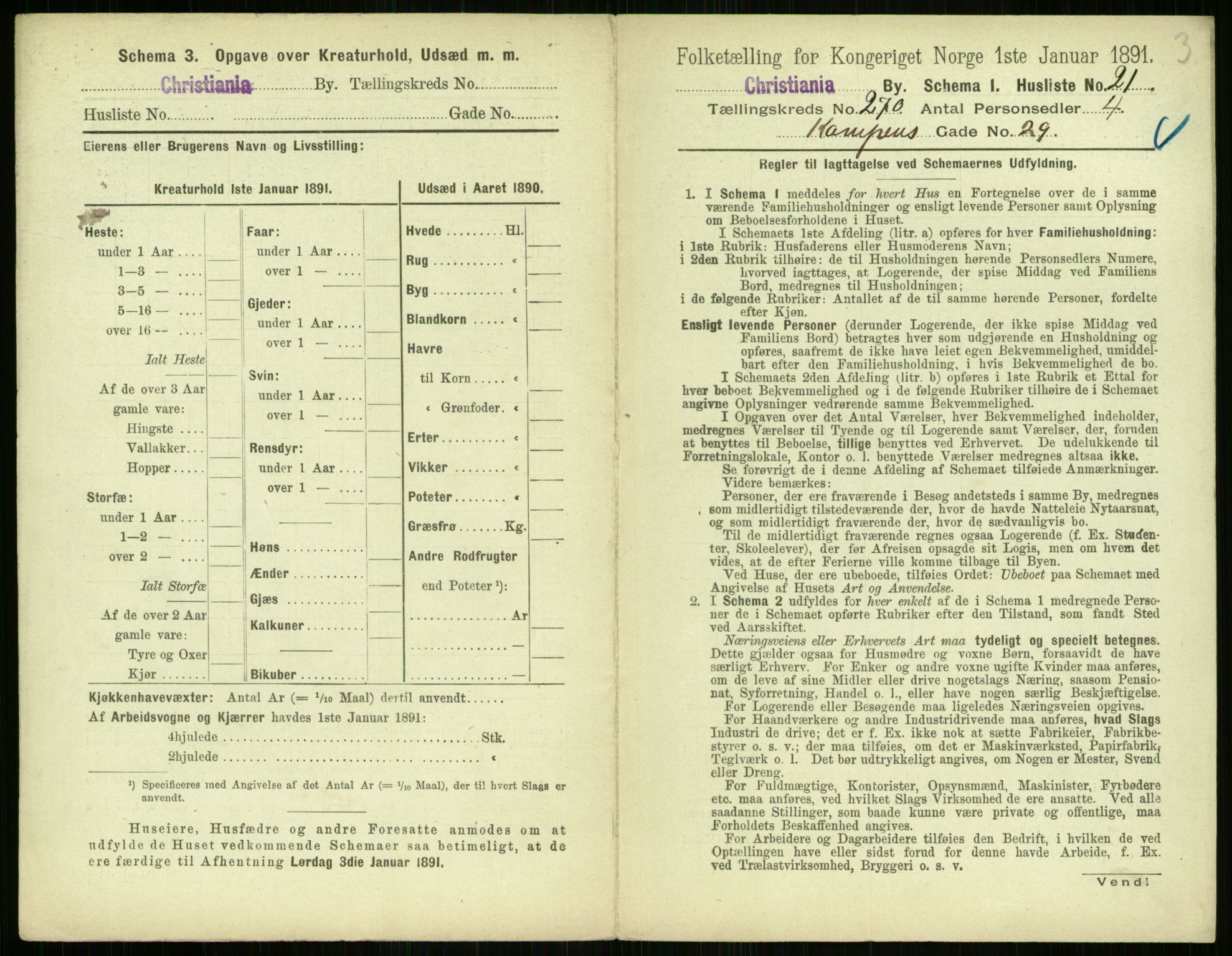 RA, 1891 census for 0301 Kristiania, 1891, p. 164063