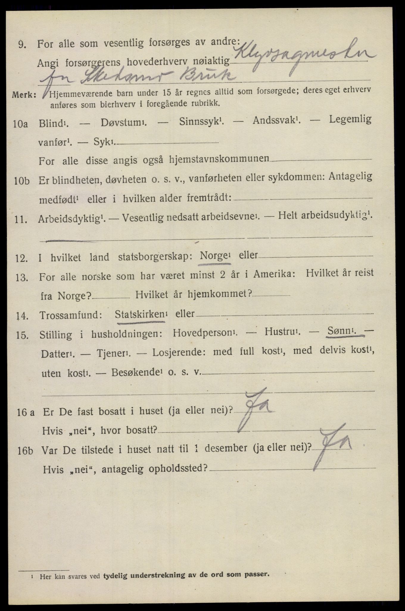 SAO, 1920 census for Lillestrøm, 1920, p. 1553