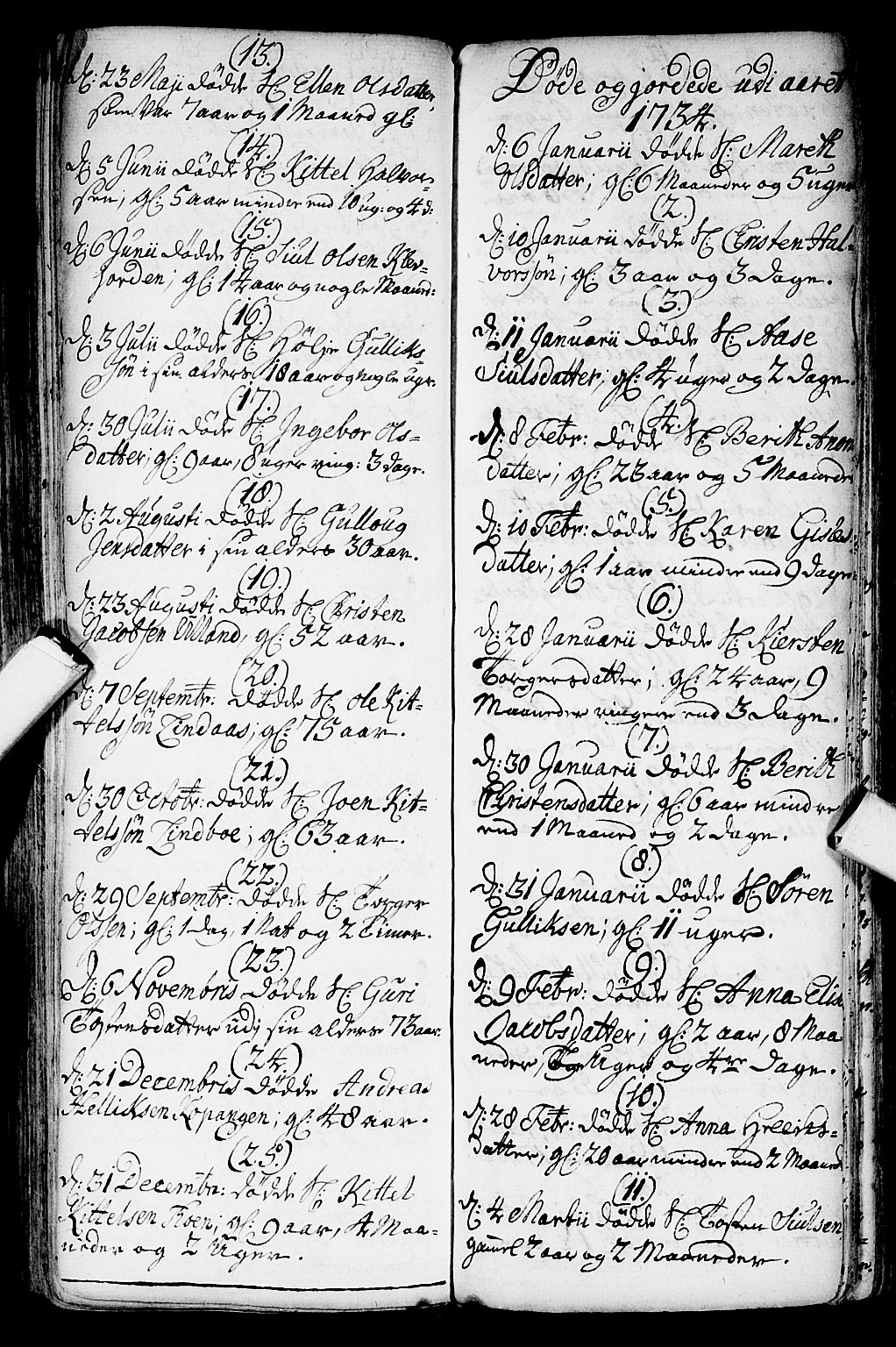 Flesberg kirkebøker, SAKO/A-18/F/Fa/L0002: Parish register (official) no. I 2, 1726-1747