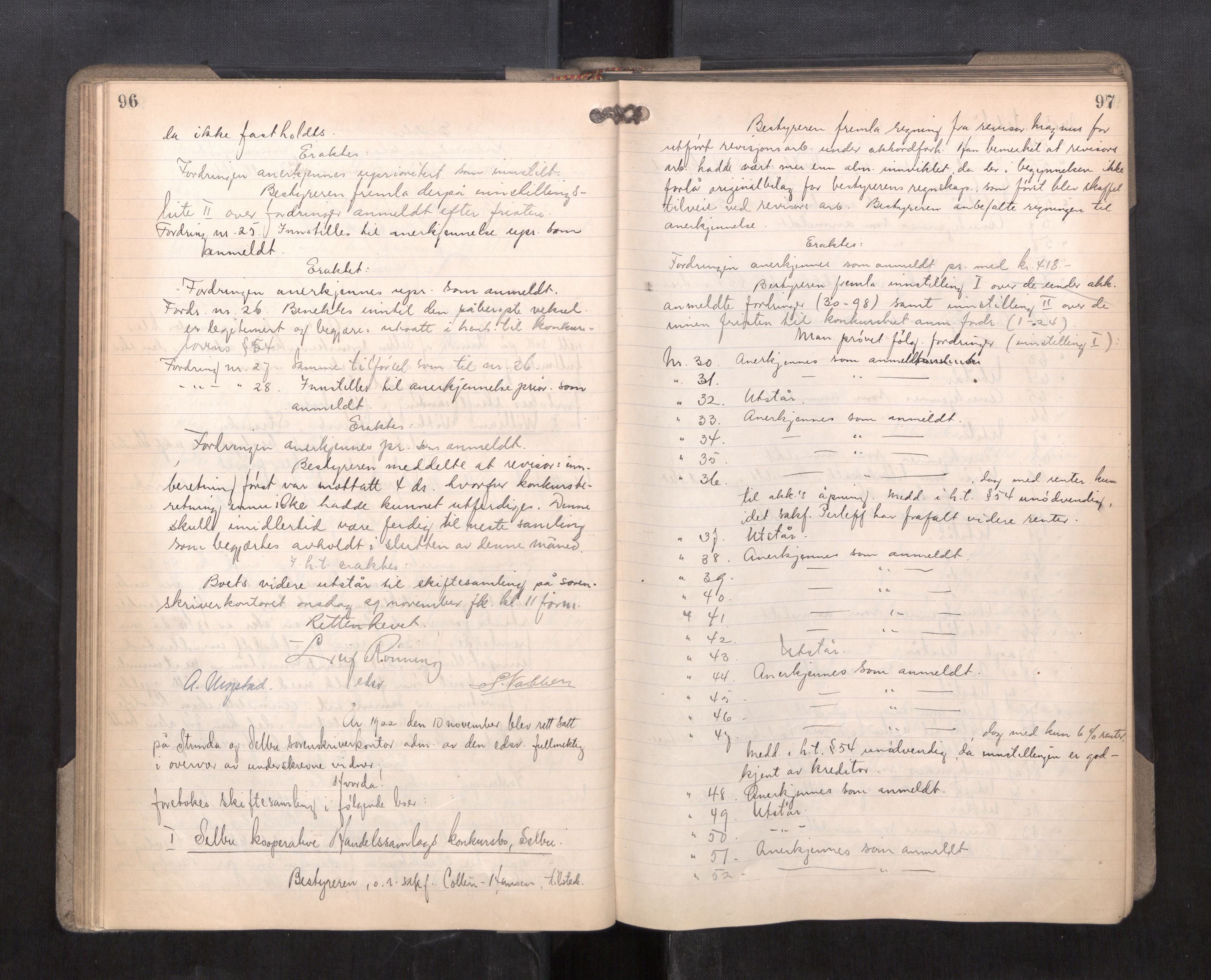 Strinda og Selbu sorenskriveri, AV/SAT-A-0015/3/3B/L0014: Skifteforhandlingsprot. 14, 1922-1924, p. 96-97