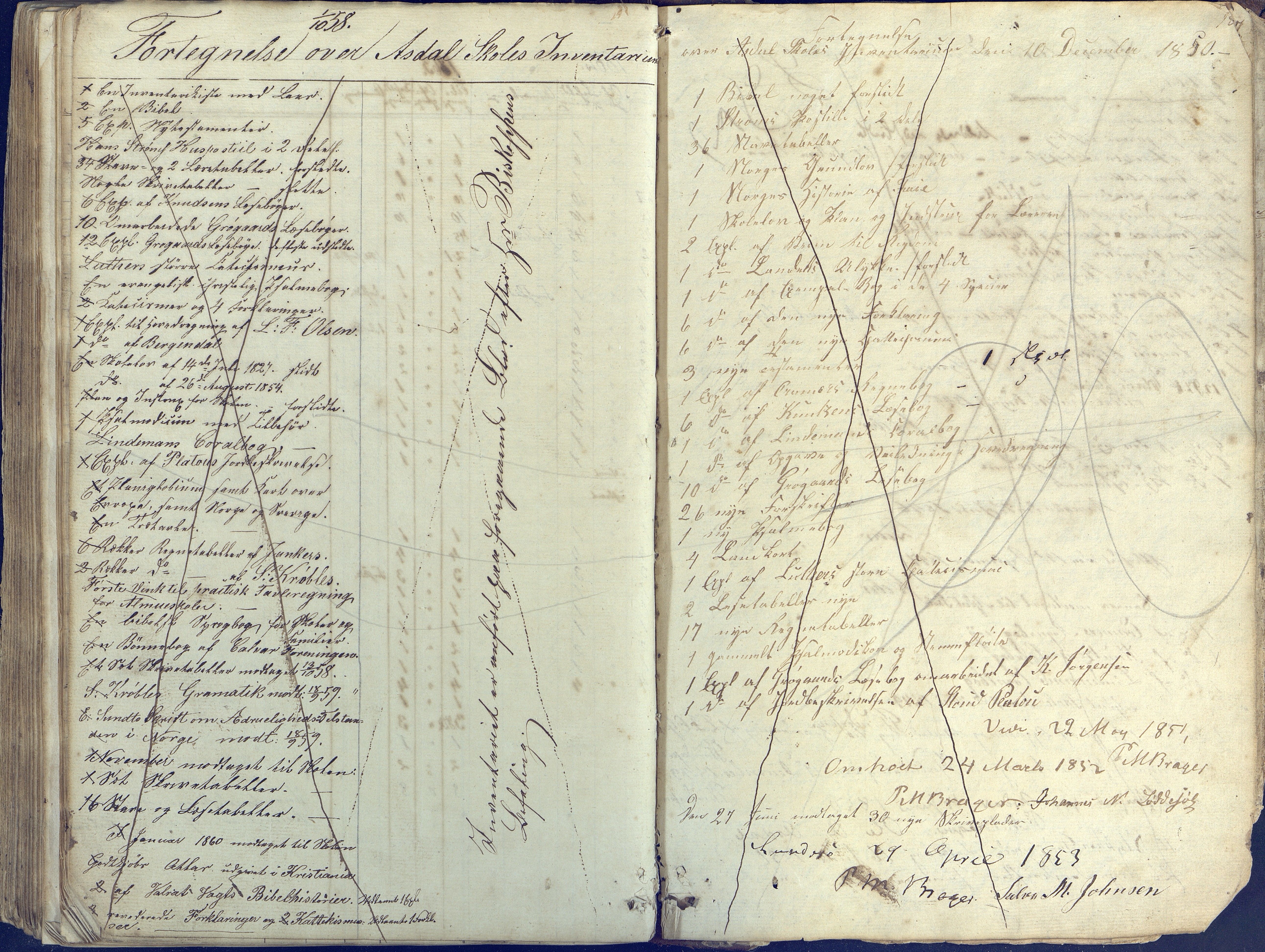 Øyestad kommune frem til 1979, AAKS/KA0920-PK/06/06E/L0001: Skolejournal, 1845-1863, p. 152