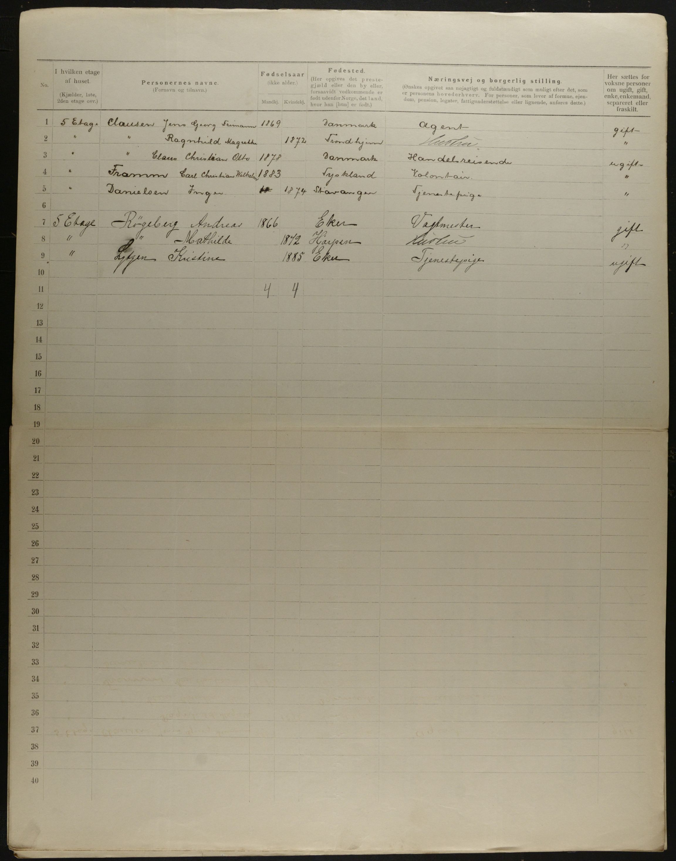 OBA, Municipal Census 1901 for Kristiania, 1901, p. 15780