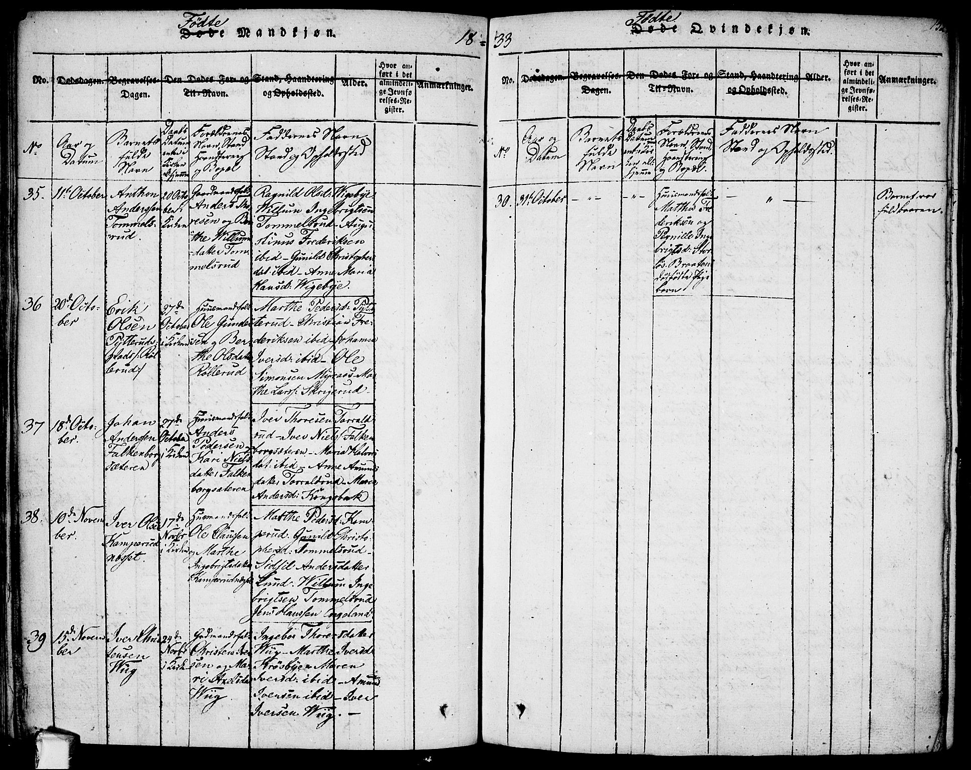 Rødenes prestekontor Kirkebøker, AV/SAO-A-2005/F/Fa/L0004: Parish register (official) no. I 4, 1814-1838, p. 152